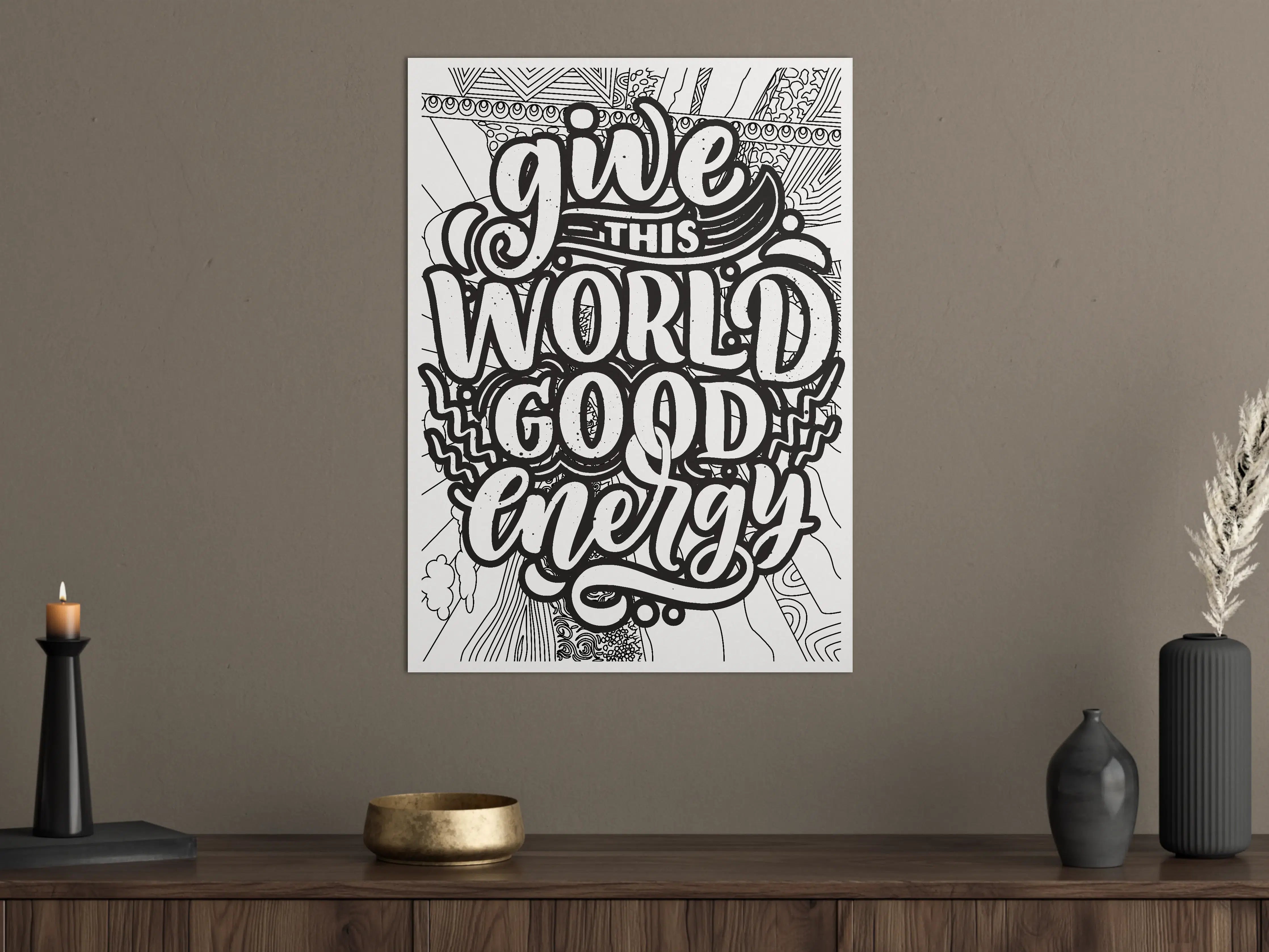 Große Wandbilder - Motivierender Slogan in Handlettering-Style