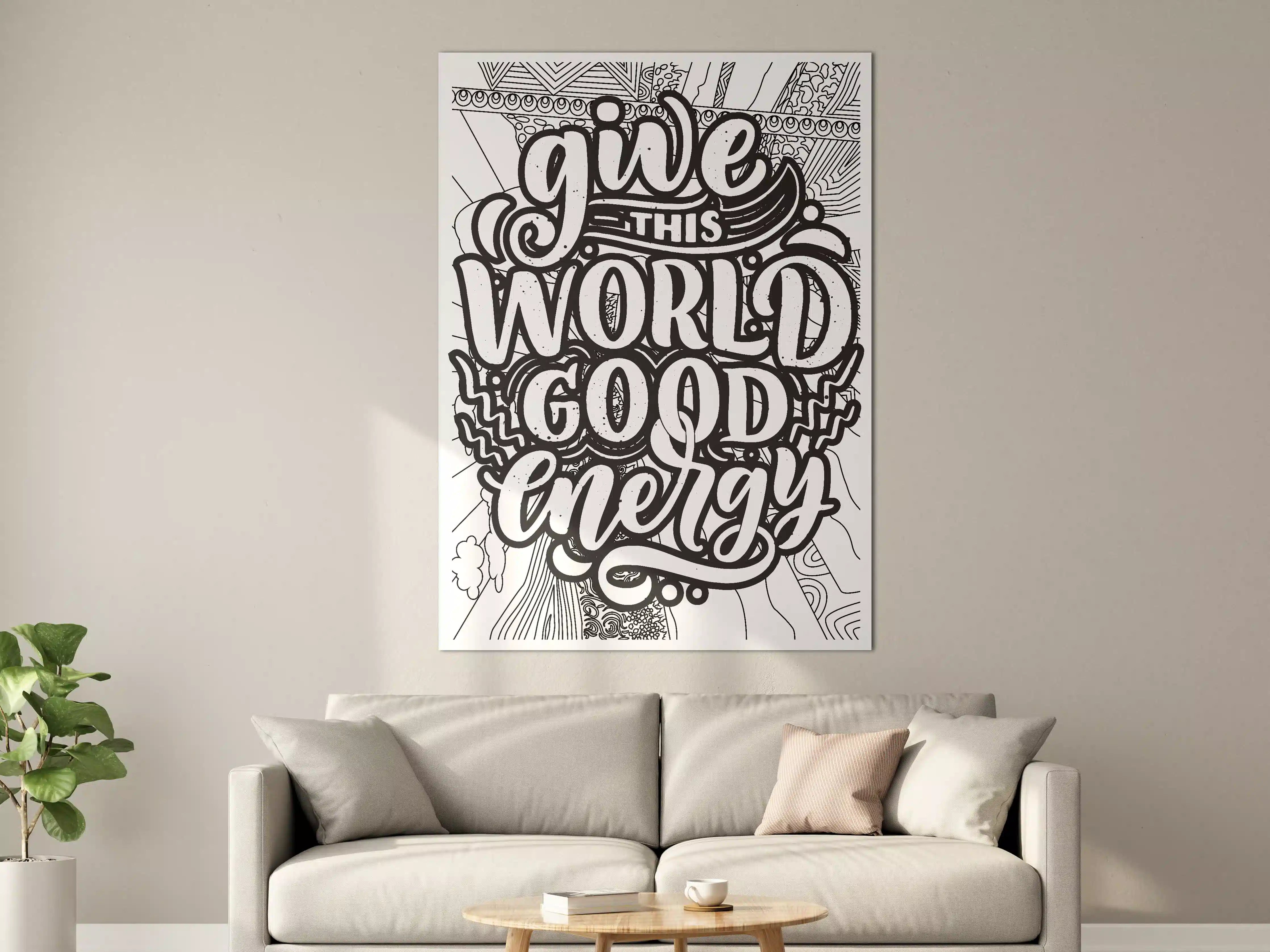 Große Wandbilder - Motivierender Slogan in Handlettering-Style