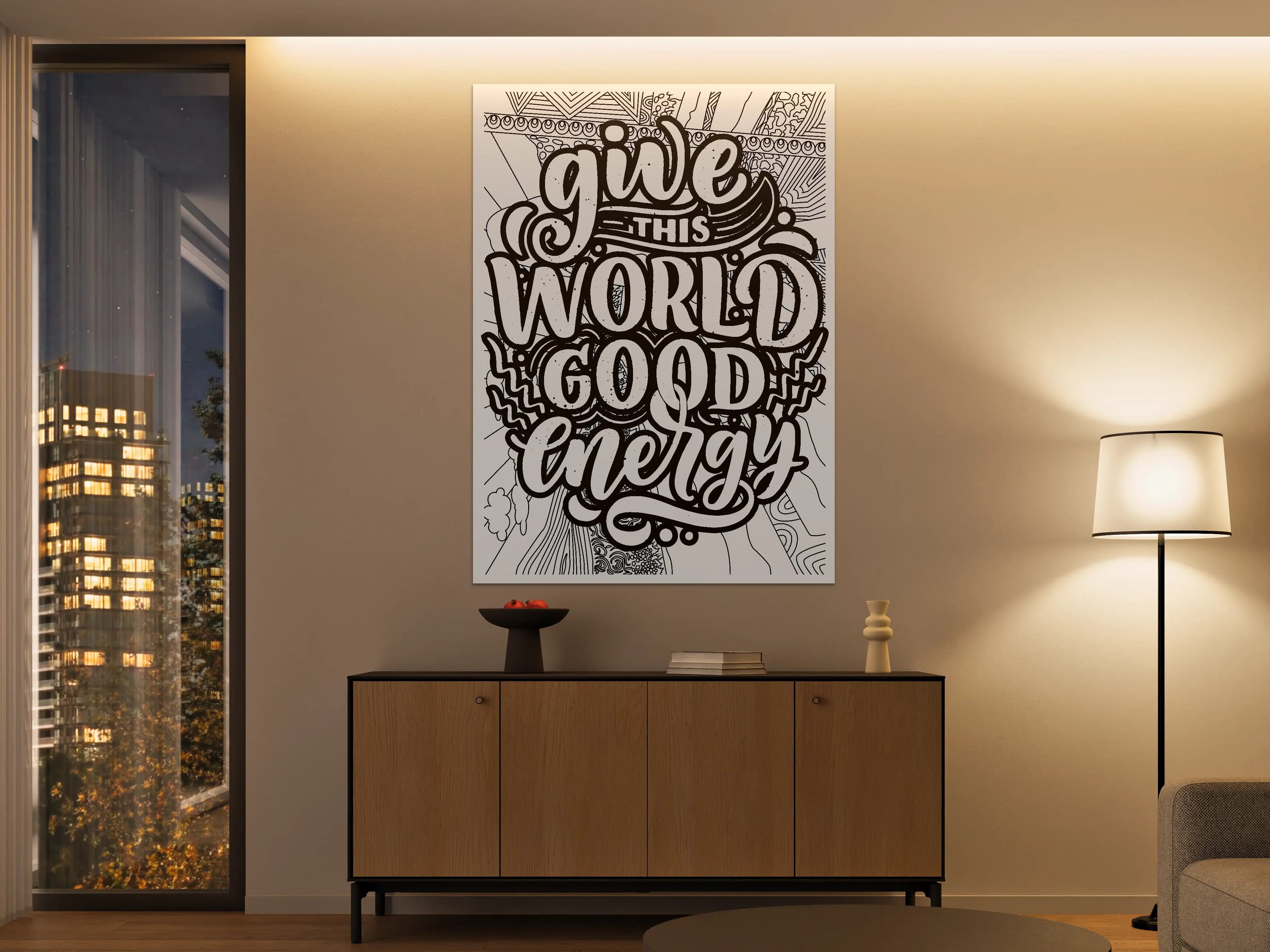 Große Wandbilder - Motivierender Slogan in Handlettering-Style
