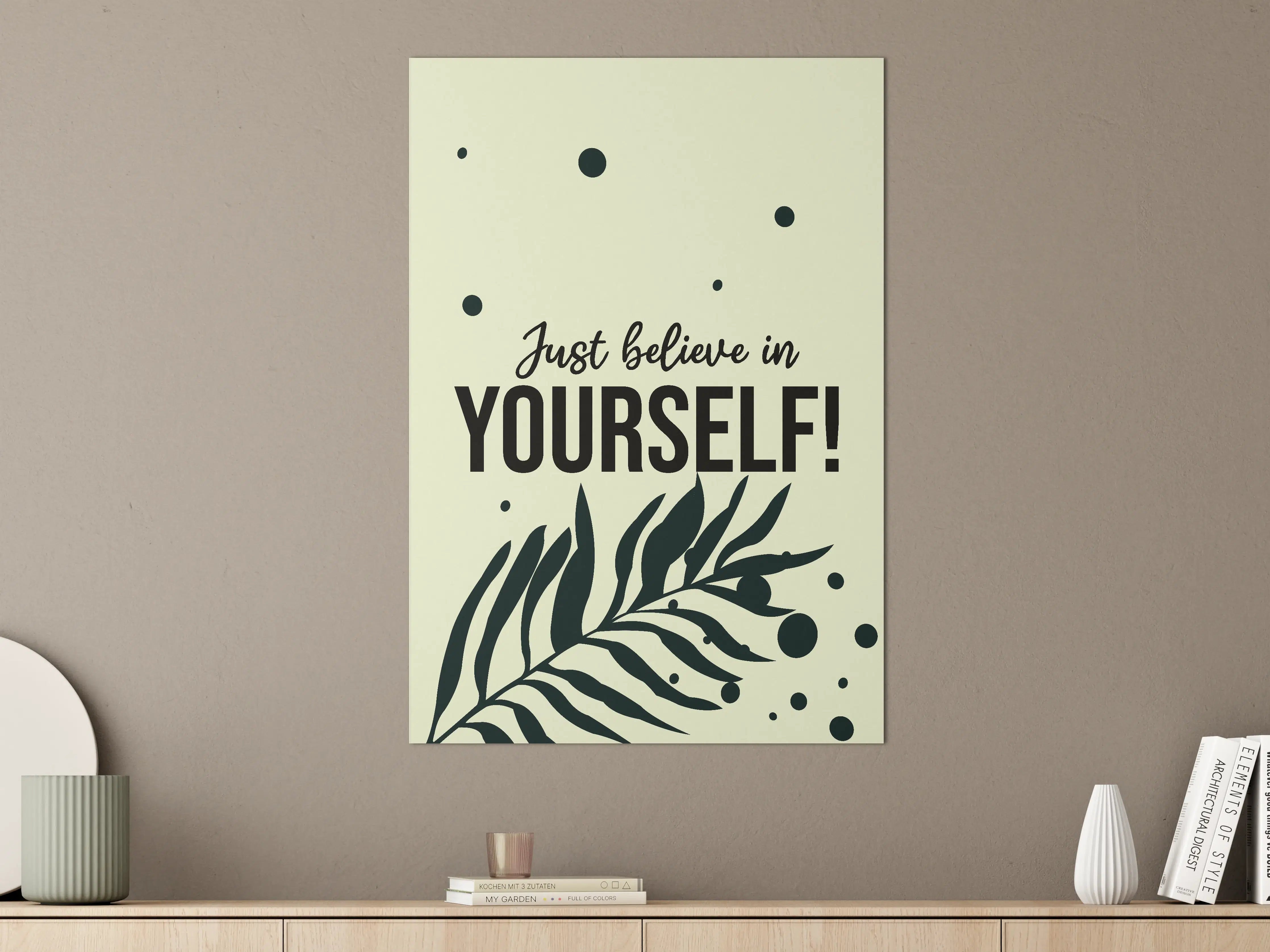 Große Wandbilder - Motivierendes Spruchdesign in Pastell