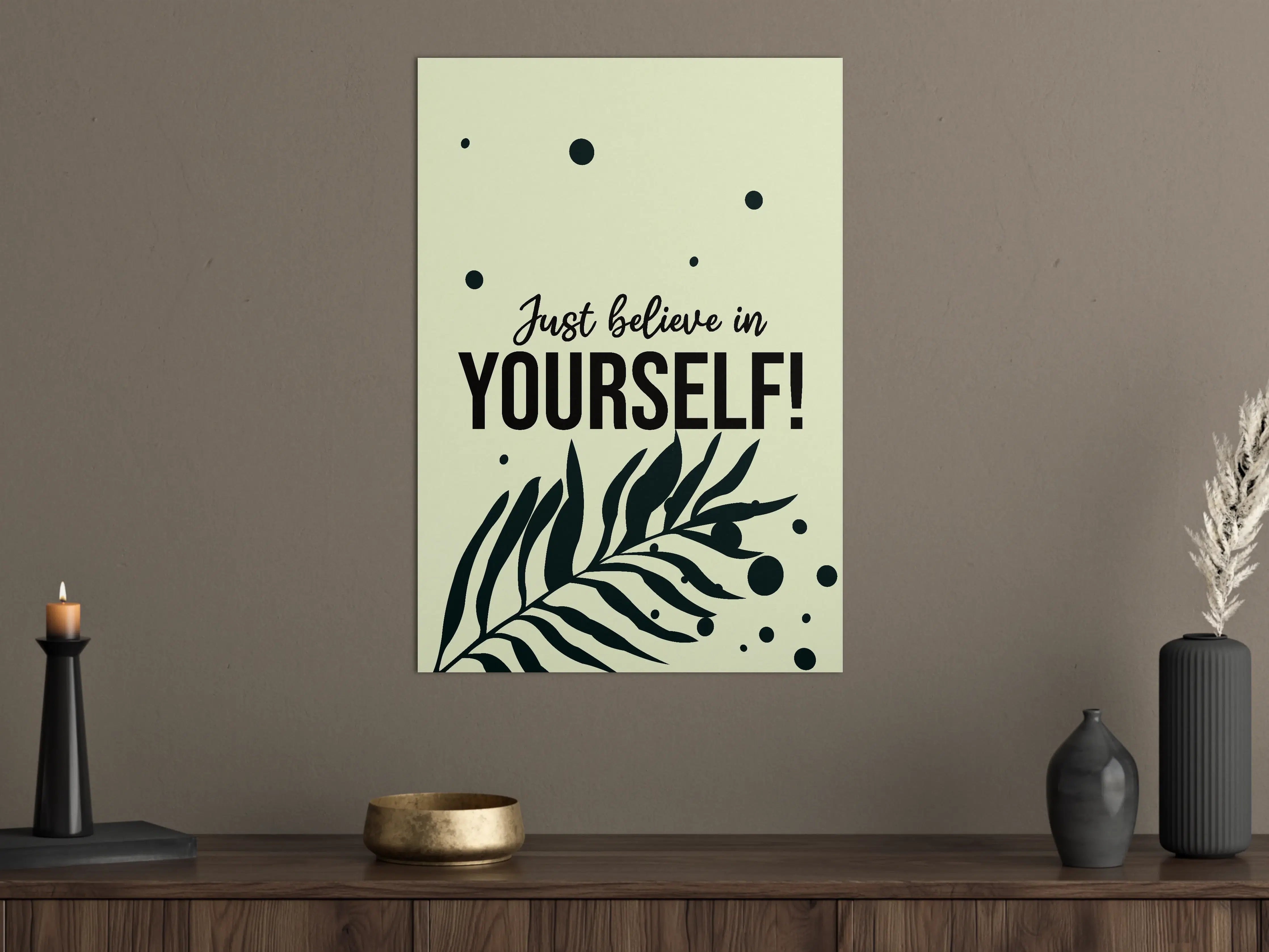 Große Wandbilder - Motivierendes Spruchdesign in Pastell