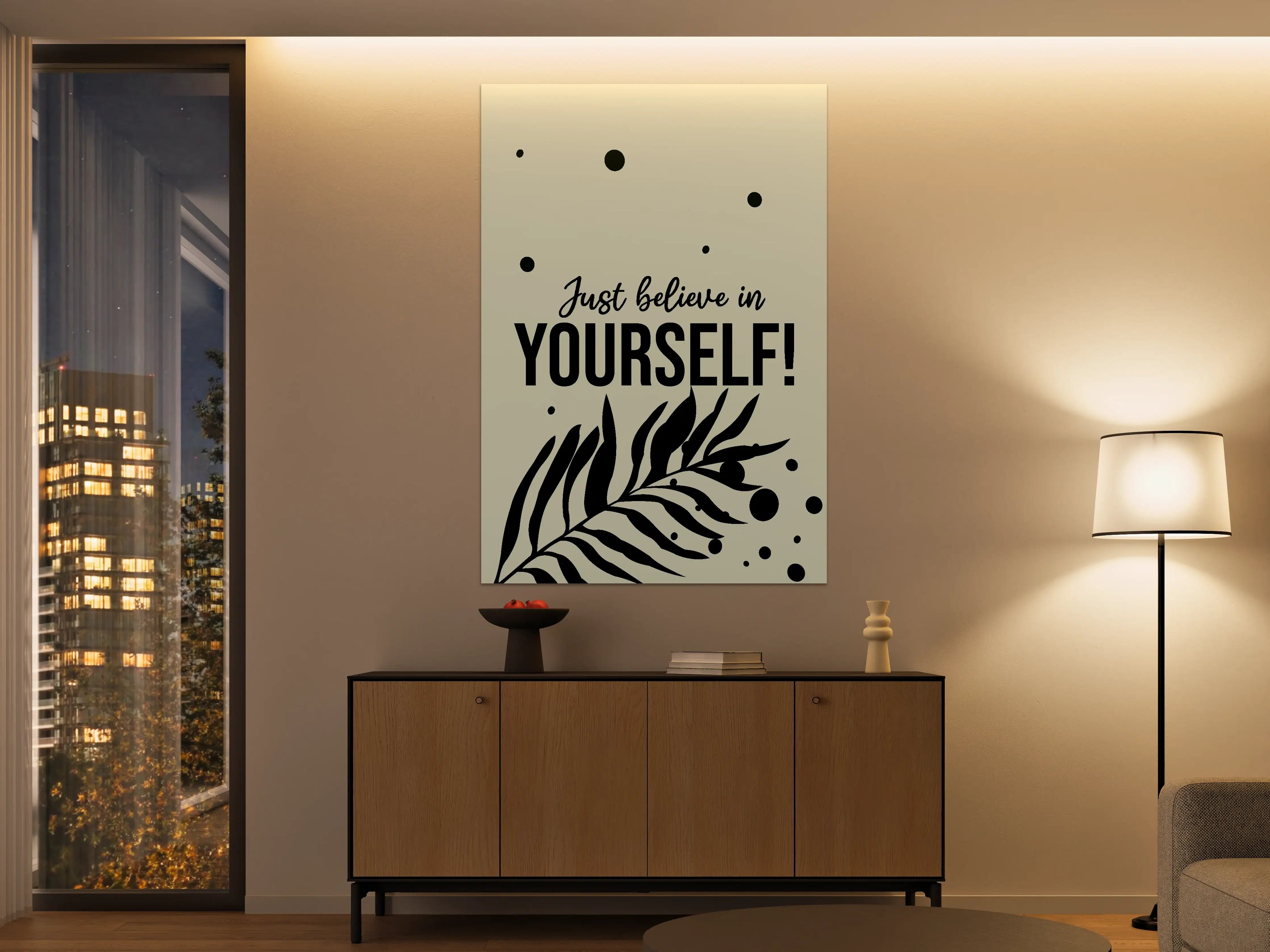 Große Wandbilder - Motivierendes Spruchdesign in Pastell