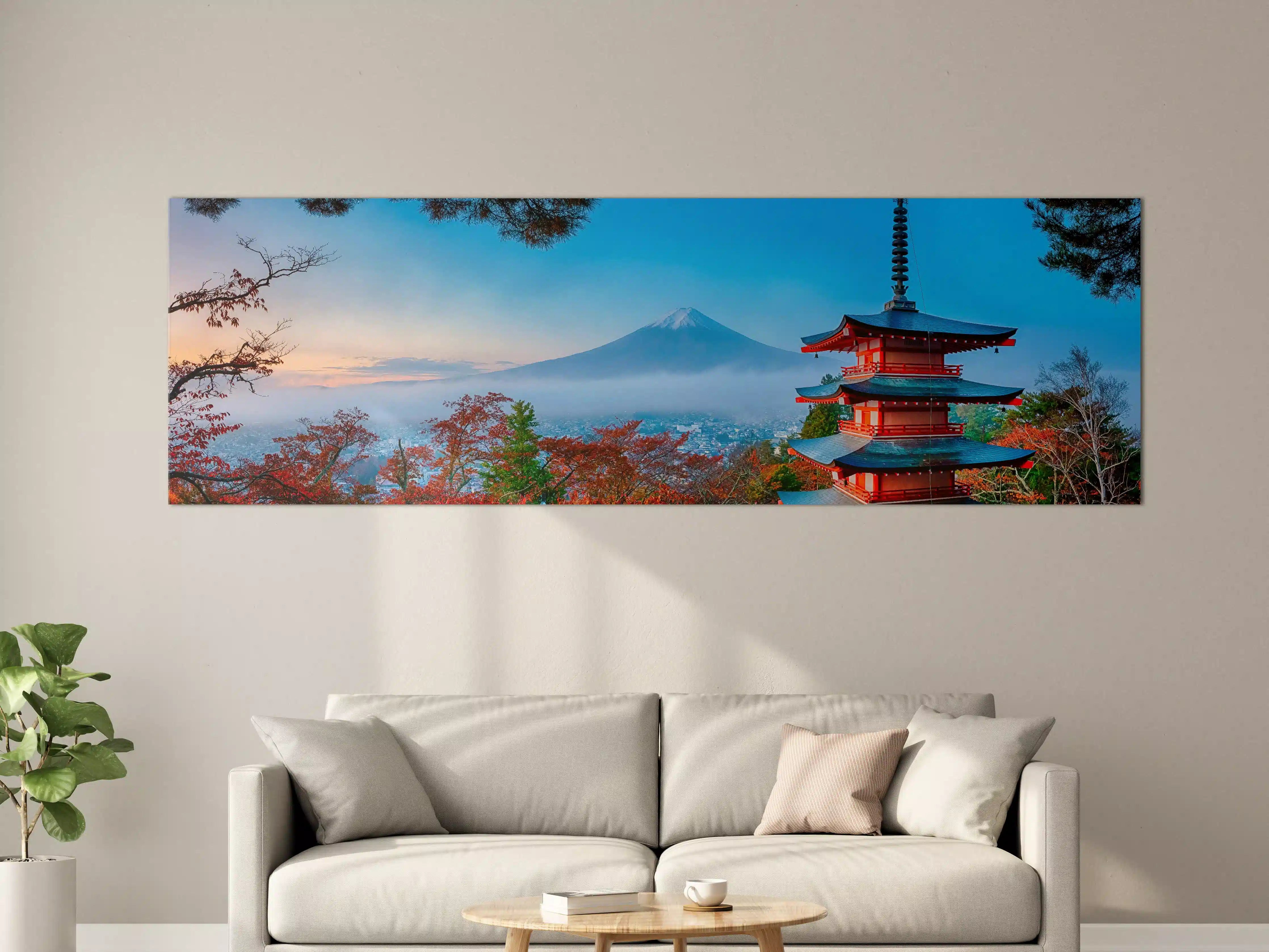 Große Wandbilder - Mount Fuji mit Pagode im Herbst