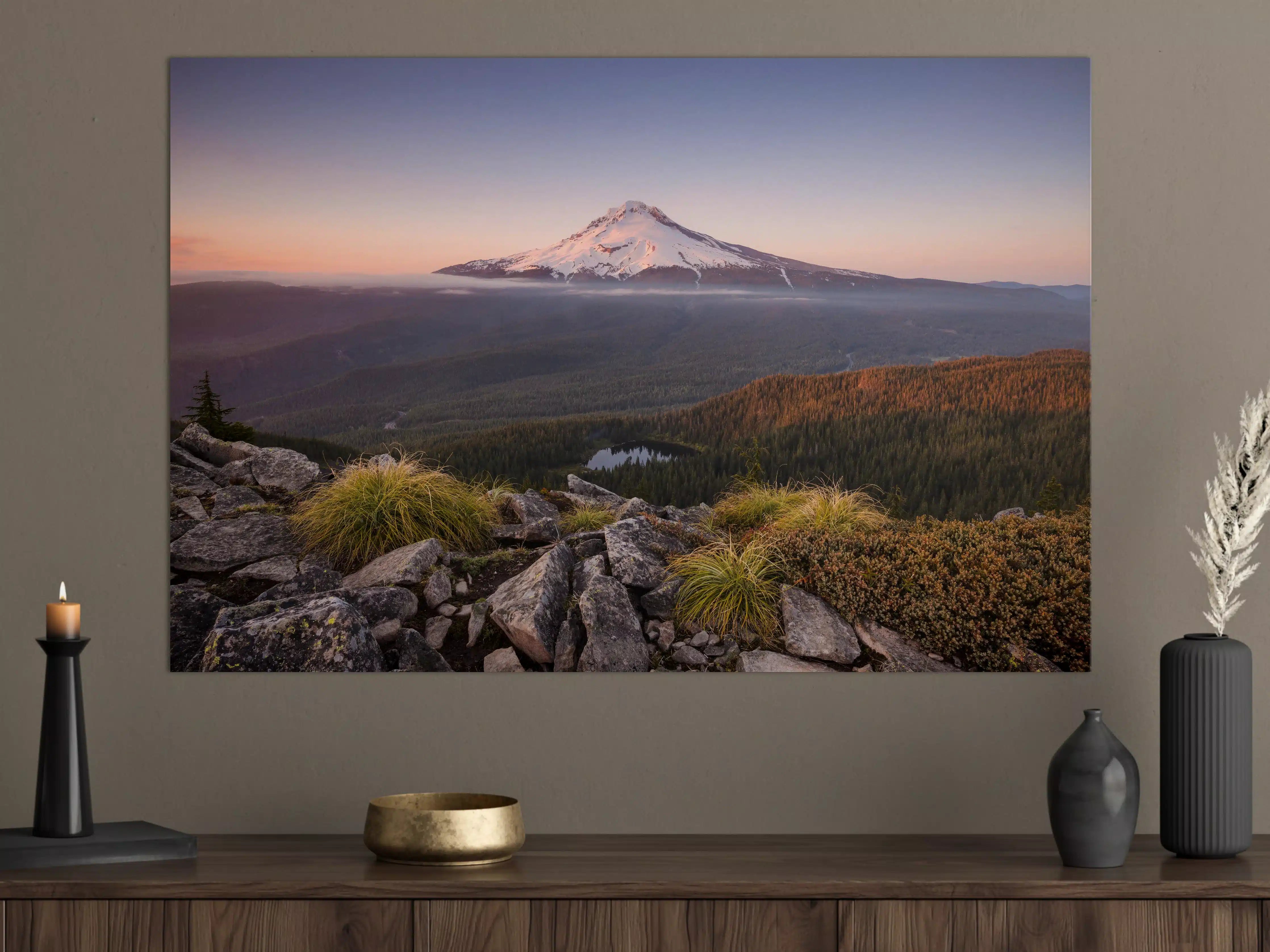Große Wandbilder - Mount Hood Winterdämmerung