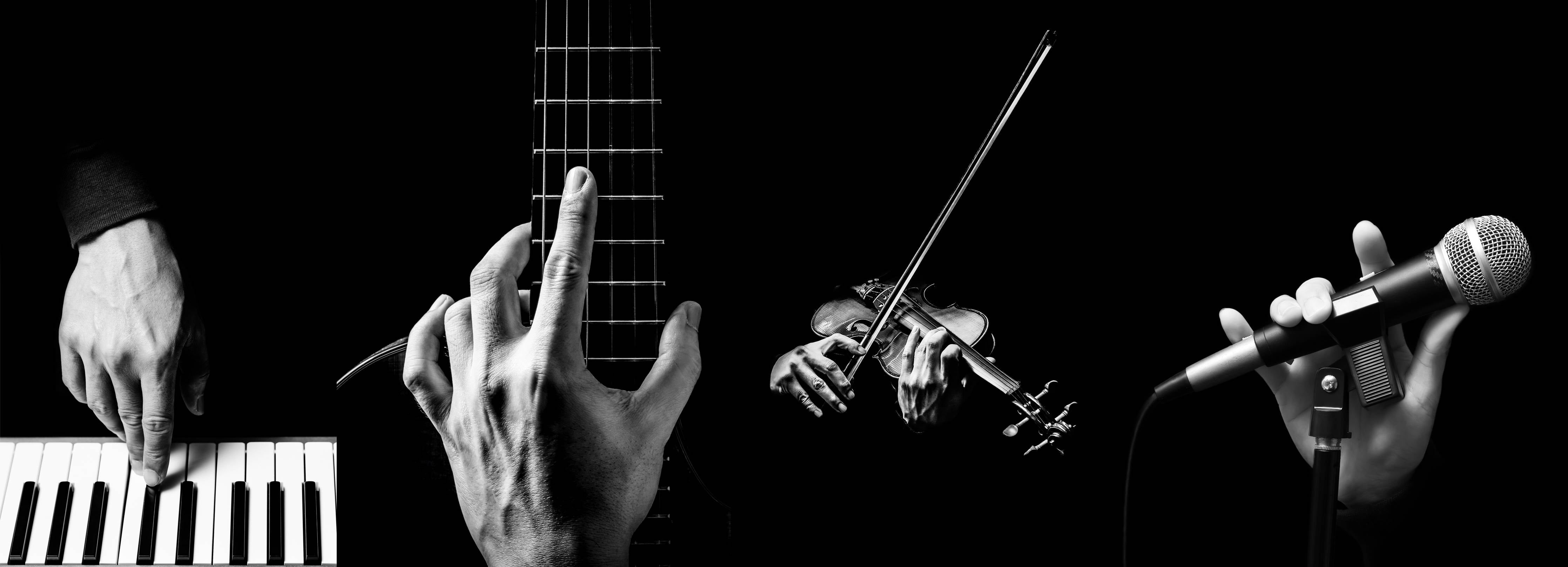 Große Wandbilder-Musikalische Kunst in Schwarz-Weiß