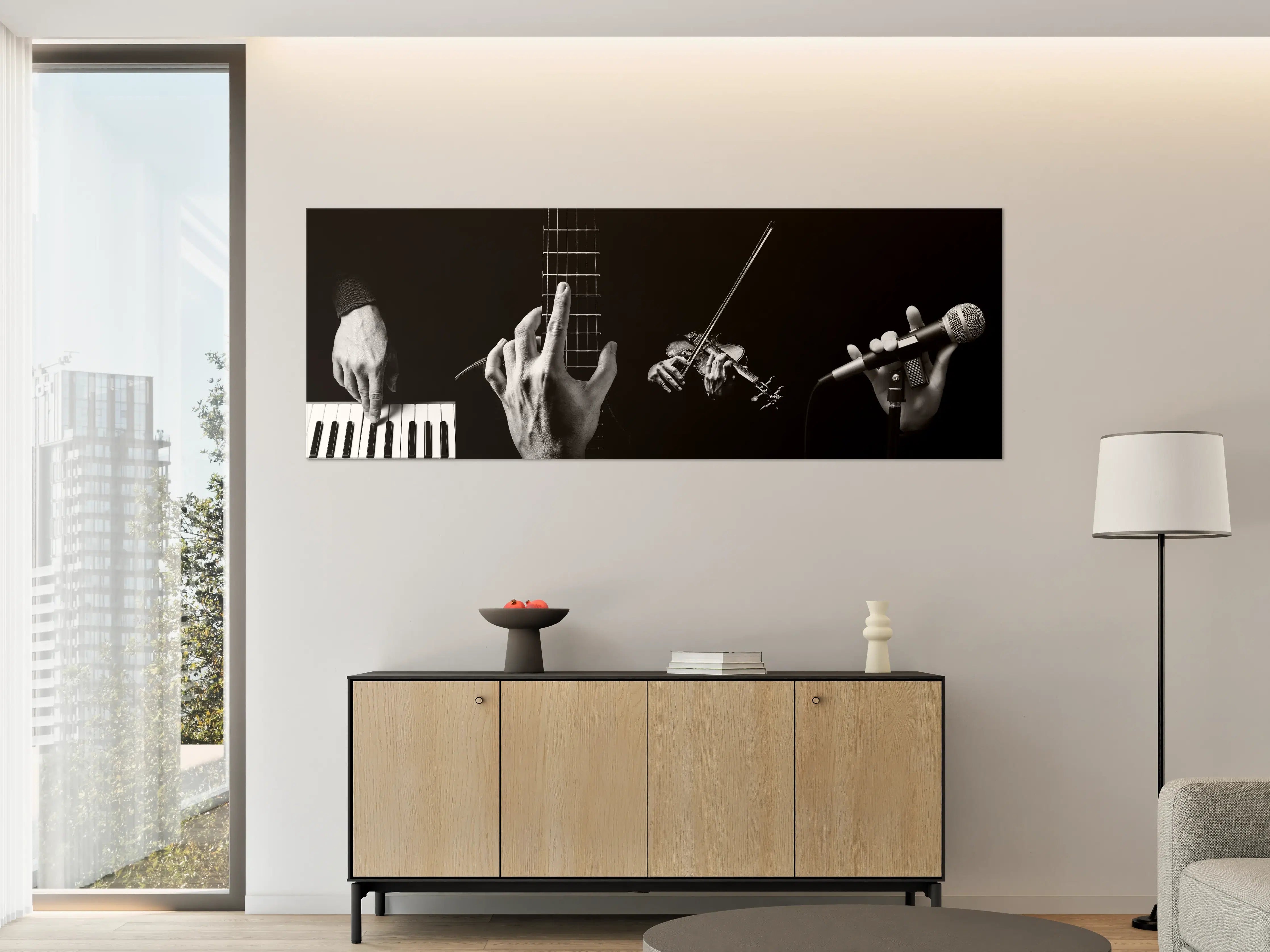 Große Wandbilder - Musikalische Kunst in Schwarz-Weiß