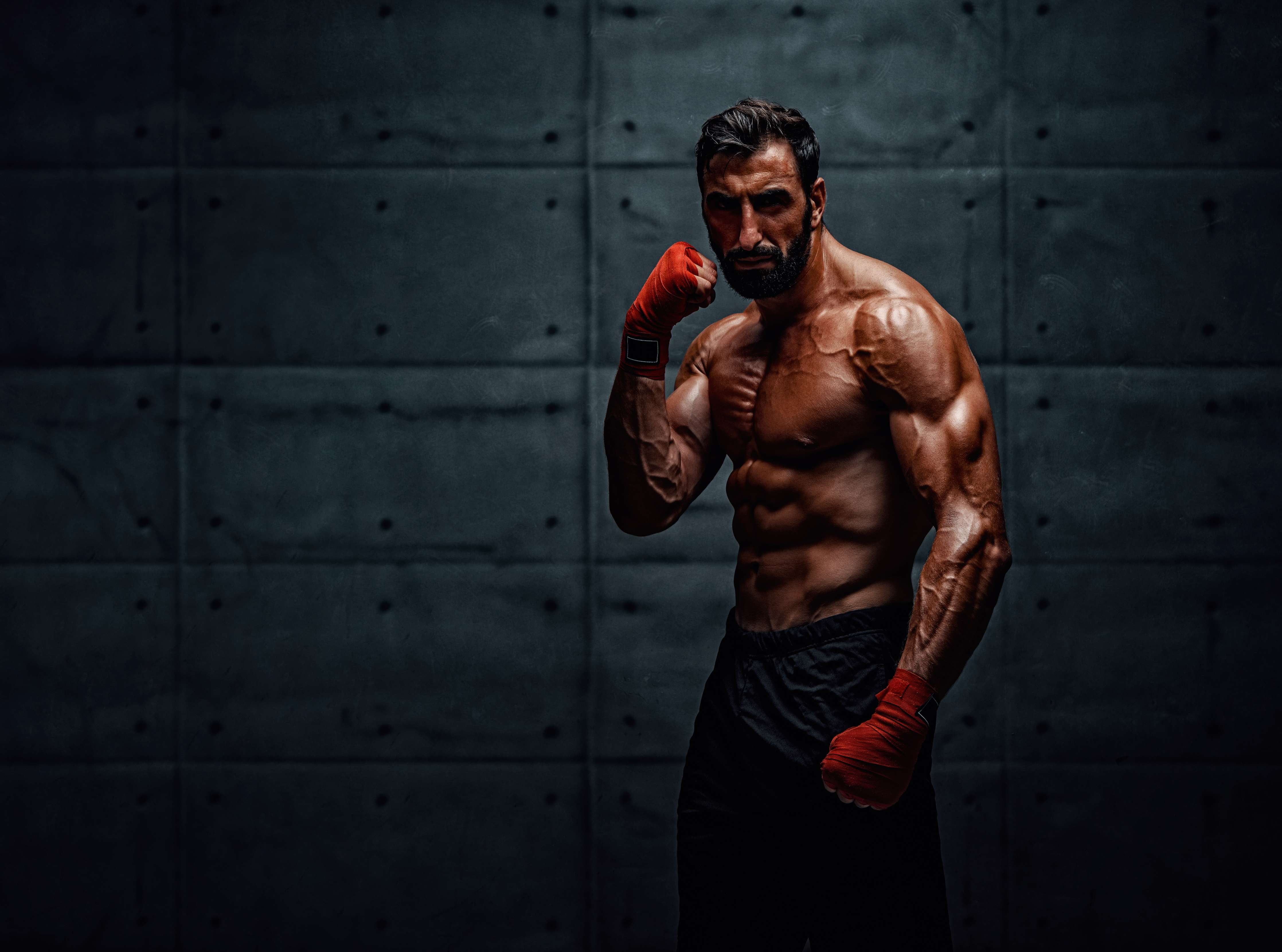 Große Wandbilder-Muskolöser MMA Kämpfer