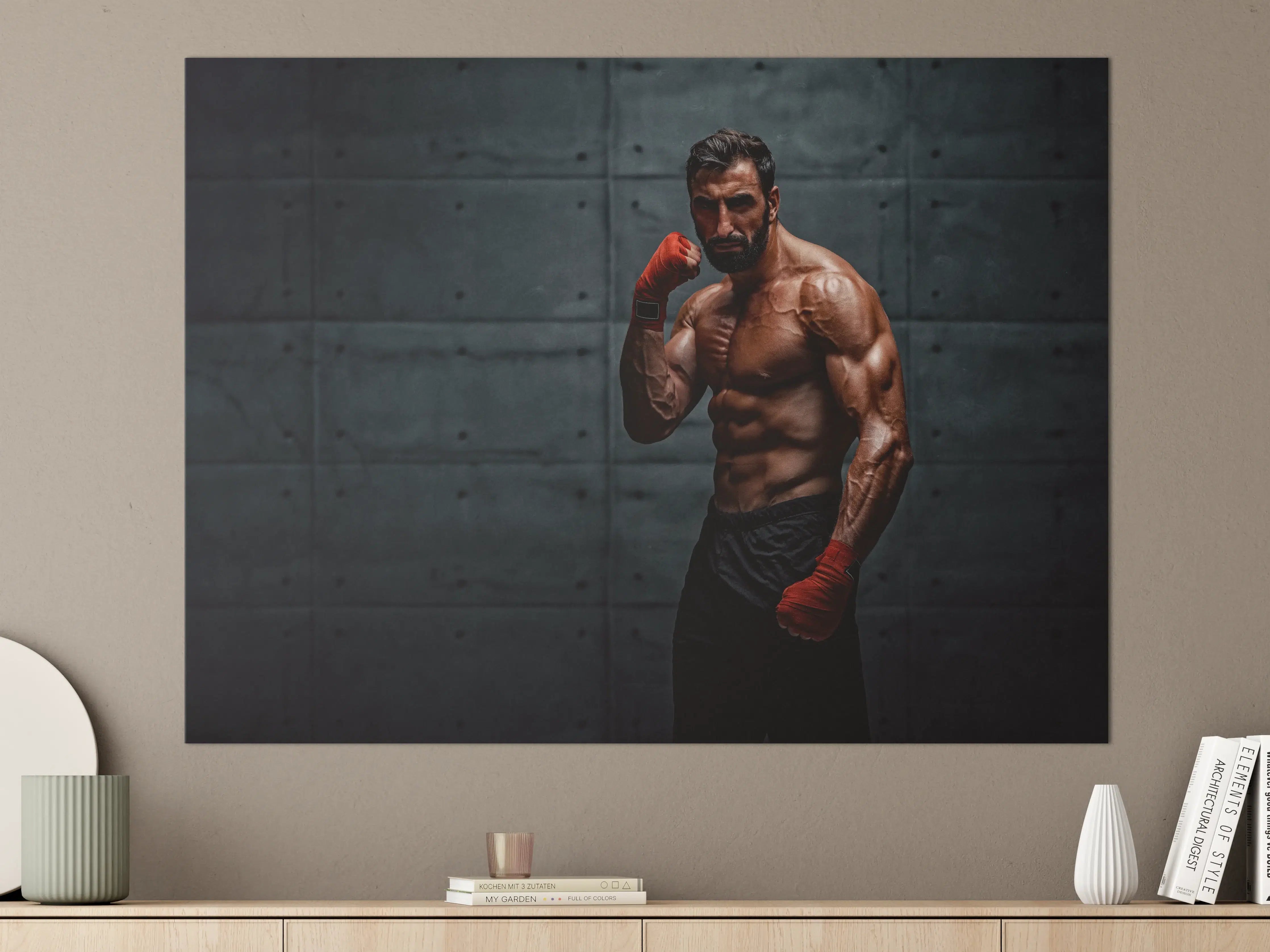 Große Wandbilder - Muskolöser MMA Kämpfer