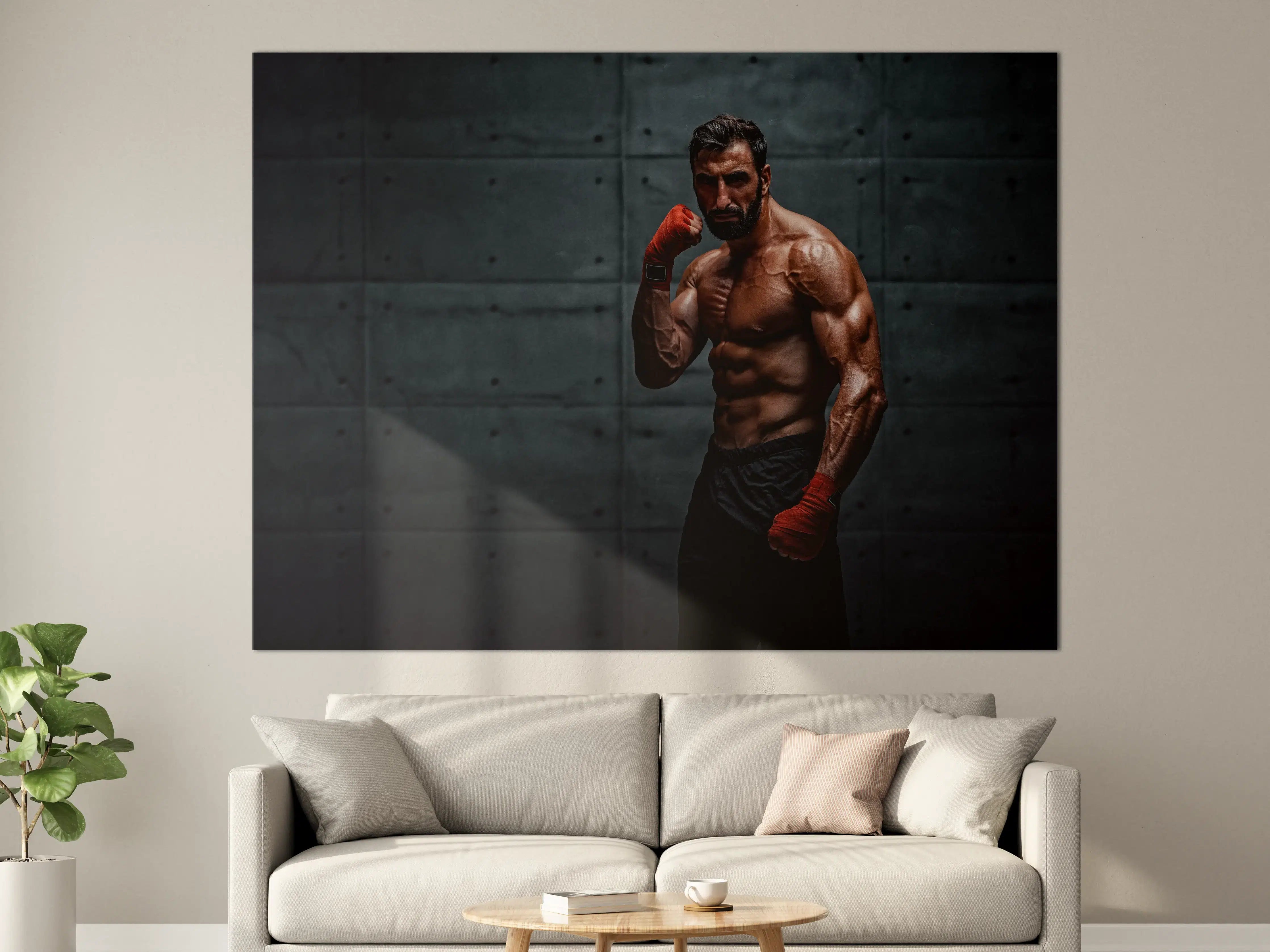 Große Wandbilder - Muskolöser MMA Kämpfer