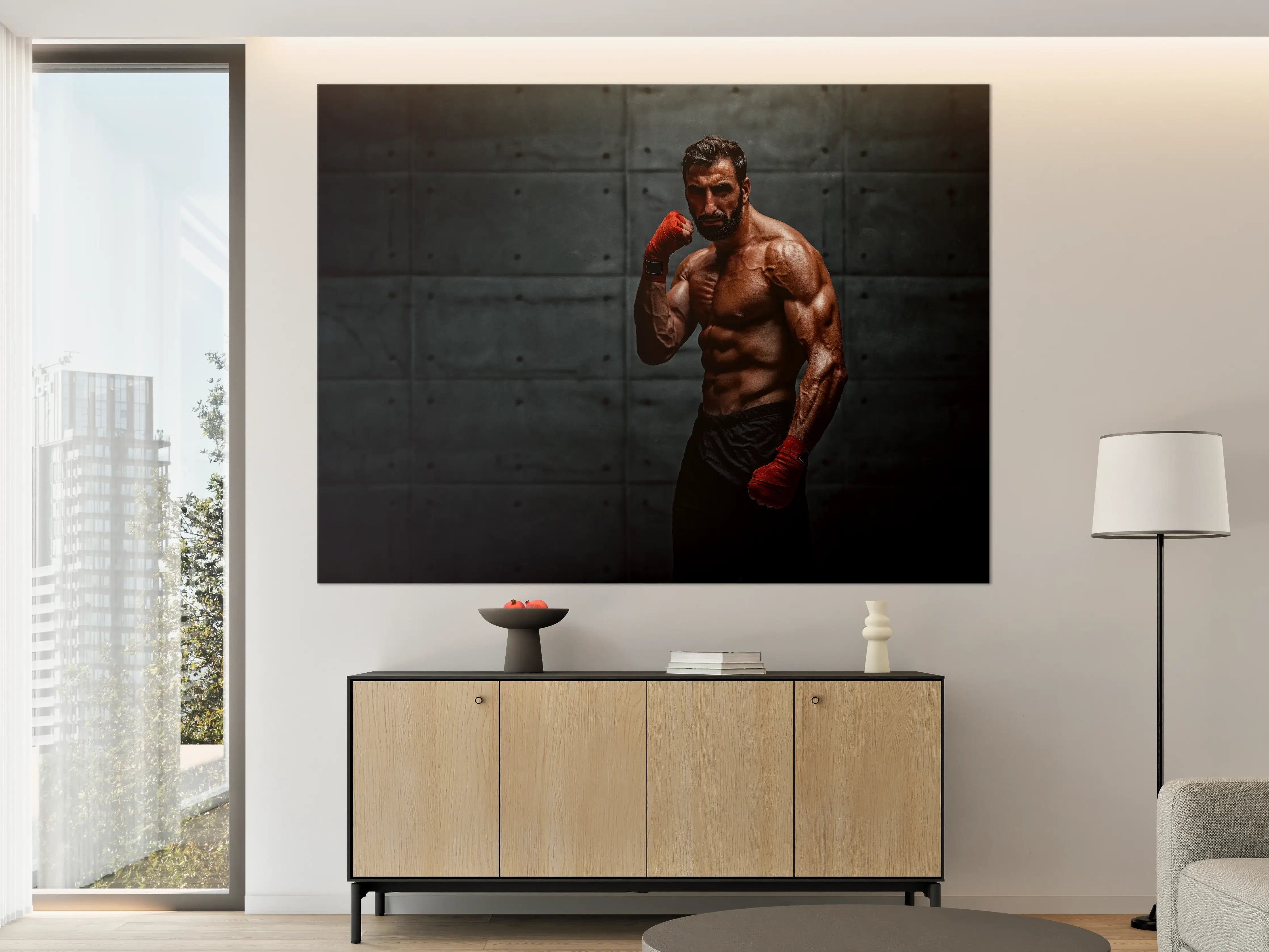 Große Wandbilder - Muskolöser MMA Kämpfer