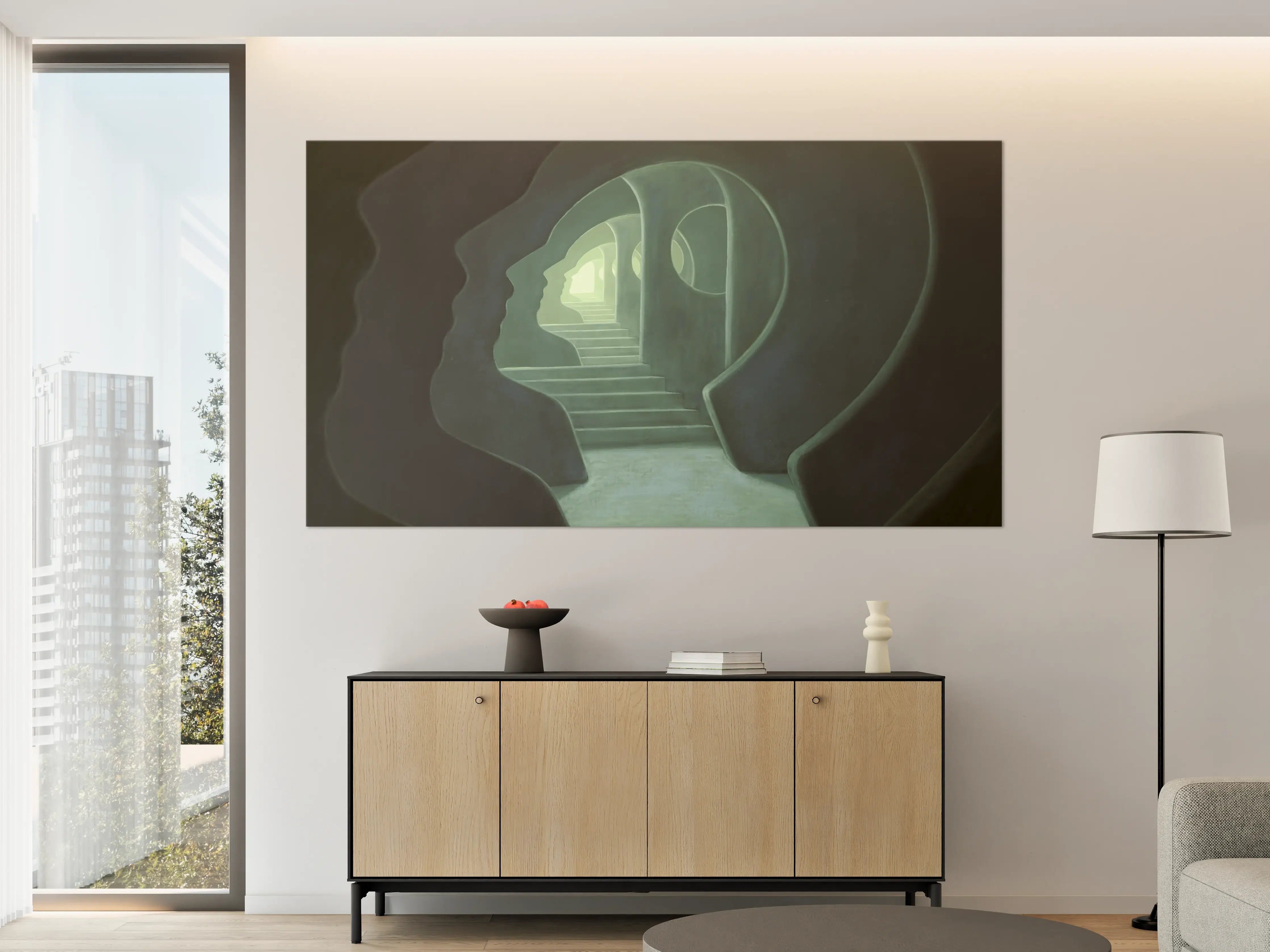 Große Wandbilder - Mysteriöses Türrahmen