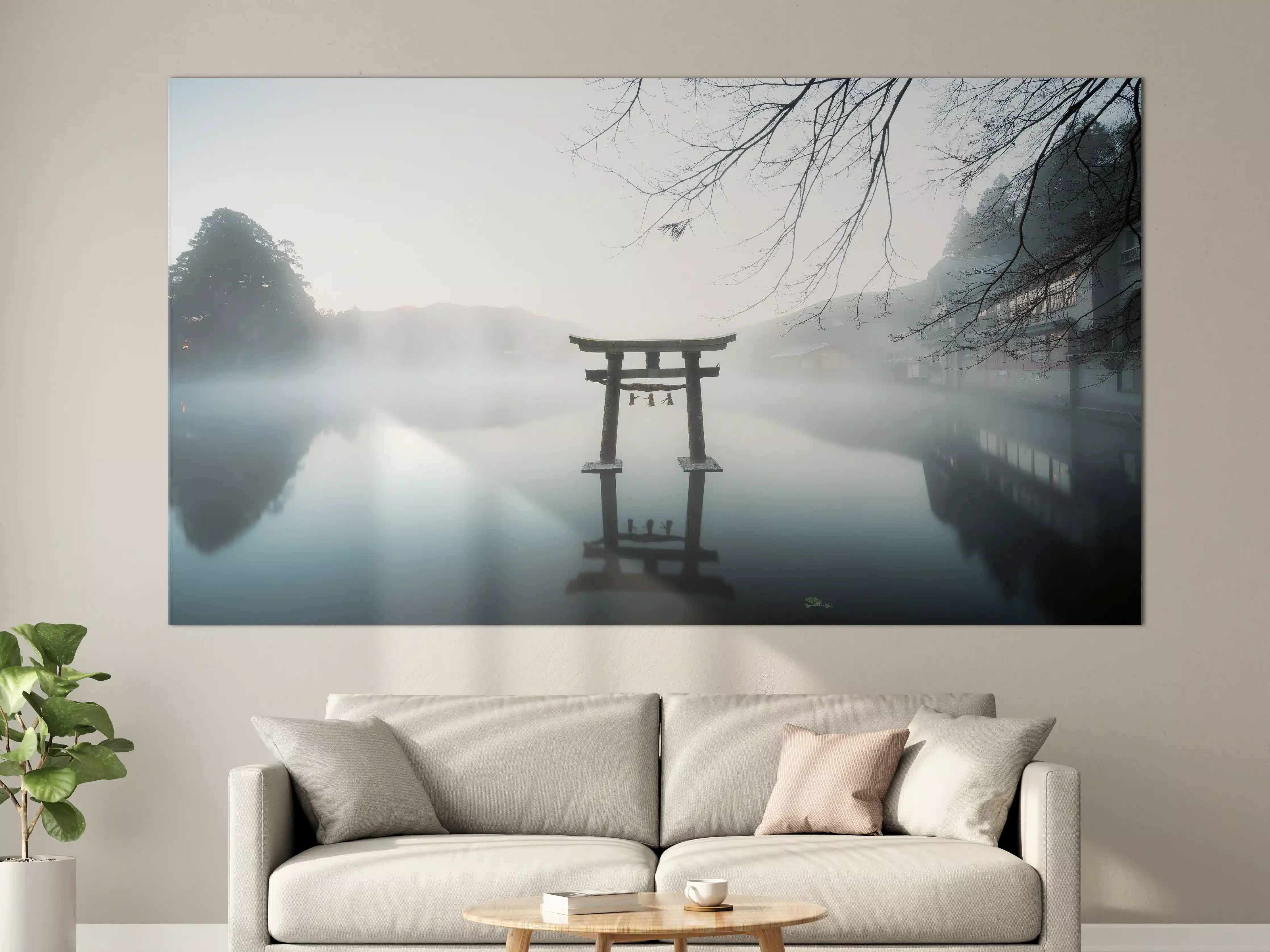Große Wandbilder - Mystische Japanische Torii am Morgen