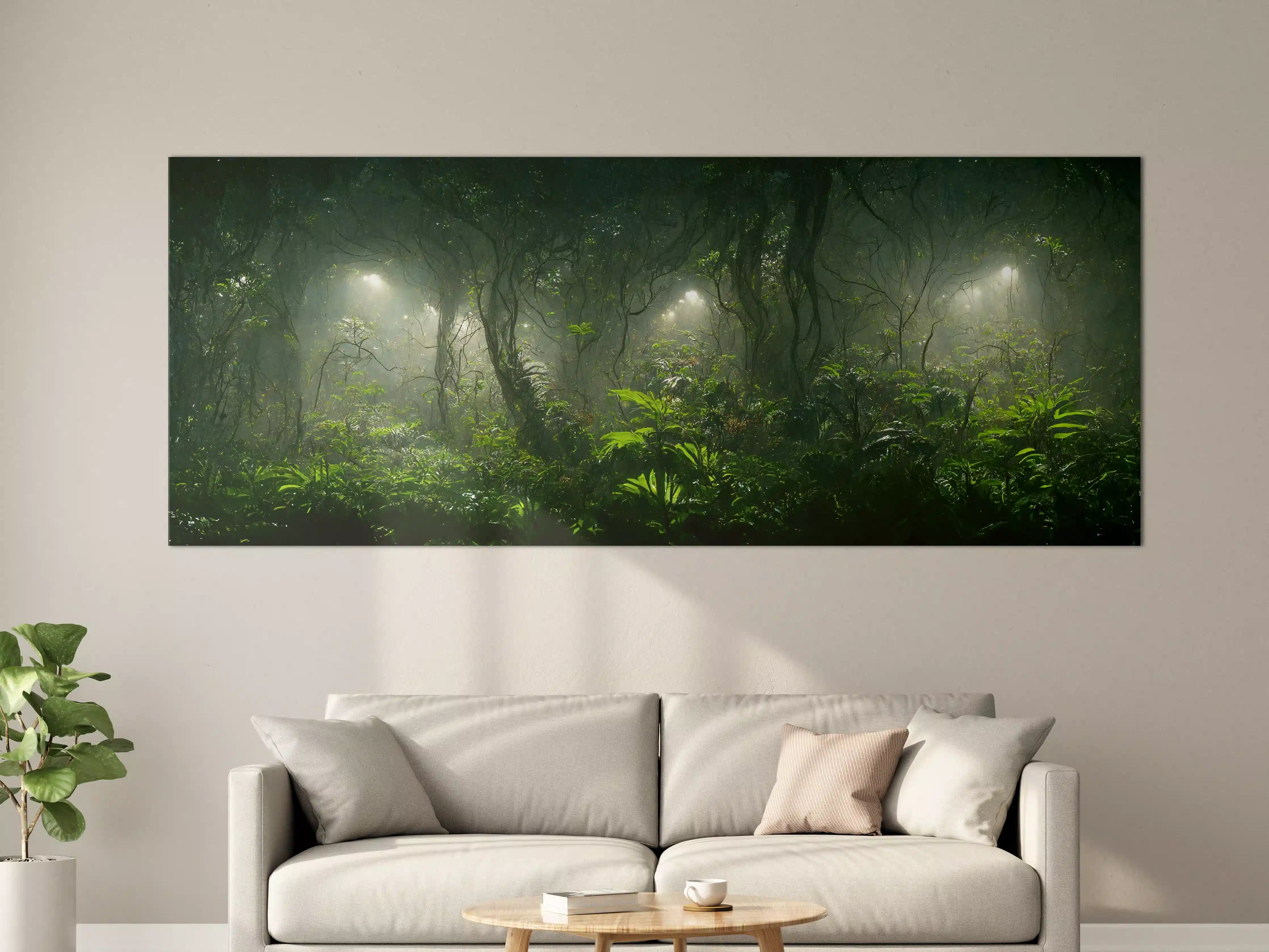 Große Wandbilder - Nachtlandschaft des Dschungels
