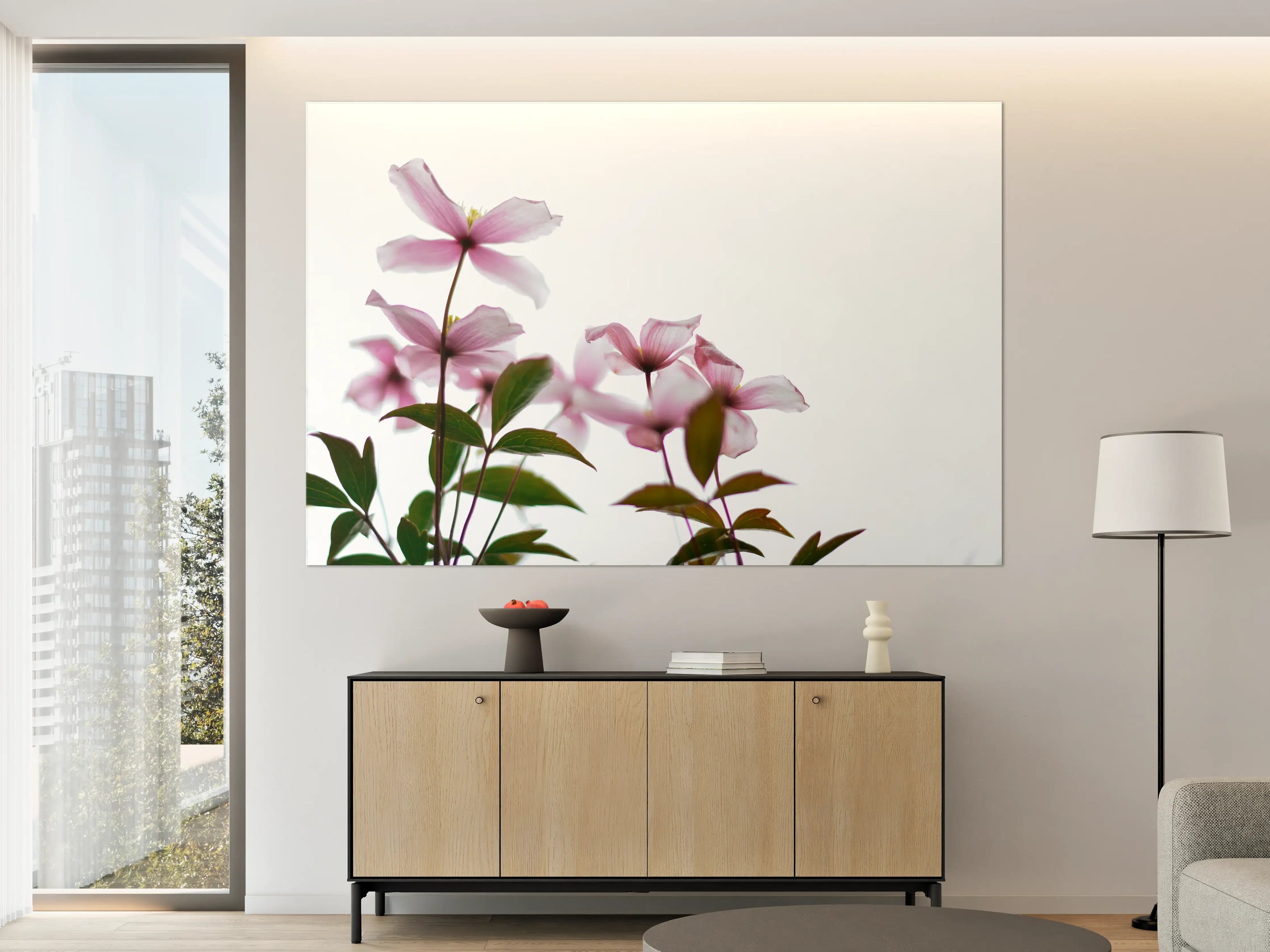 Große Wandbilder - Nahaufnahme - Clematis Blüten