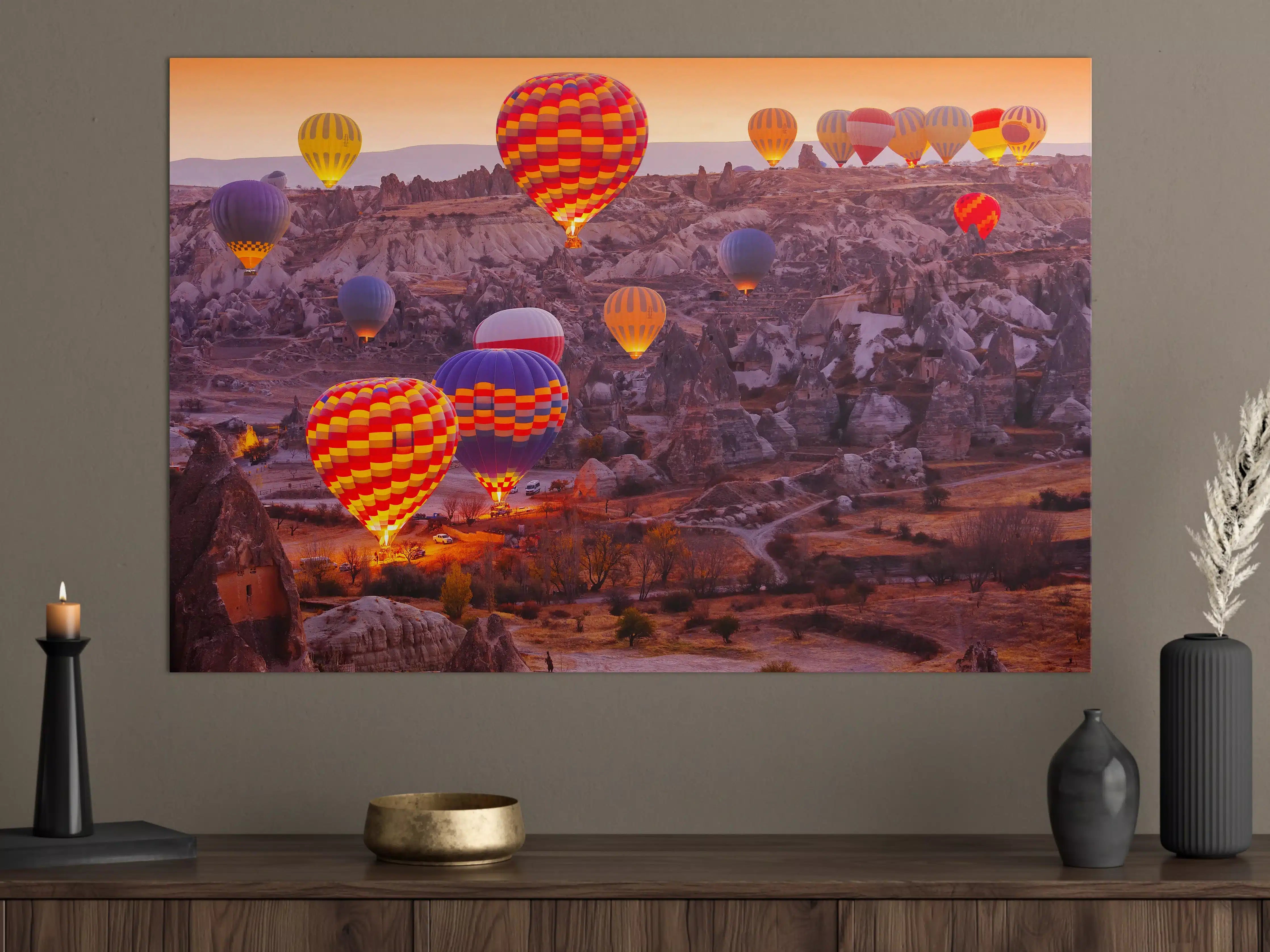 Große Wandbilder - Nahaufnahme von Ballons in Kappadokien 