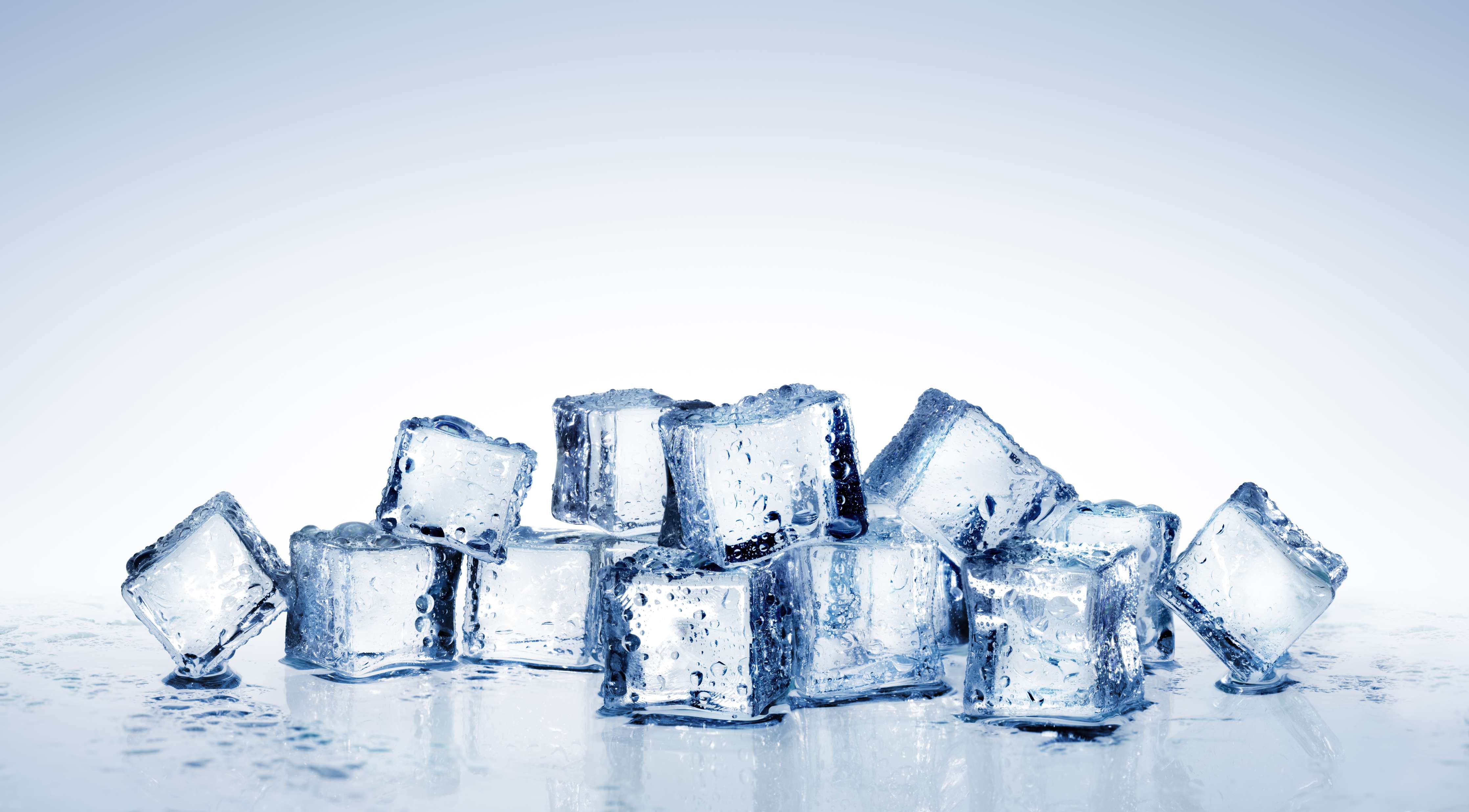 Große Wandbilder-Nahaufnahme von quadratische Eiswürfel