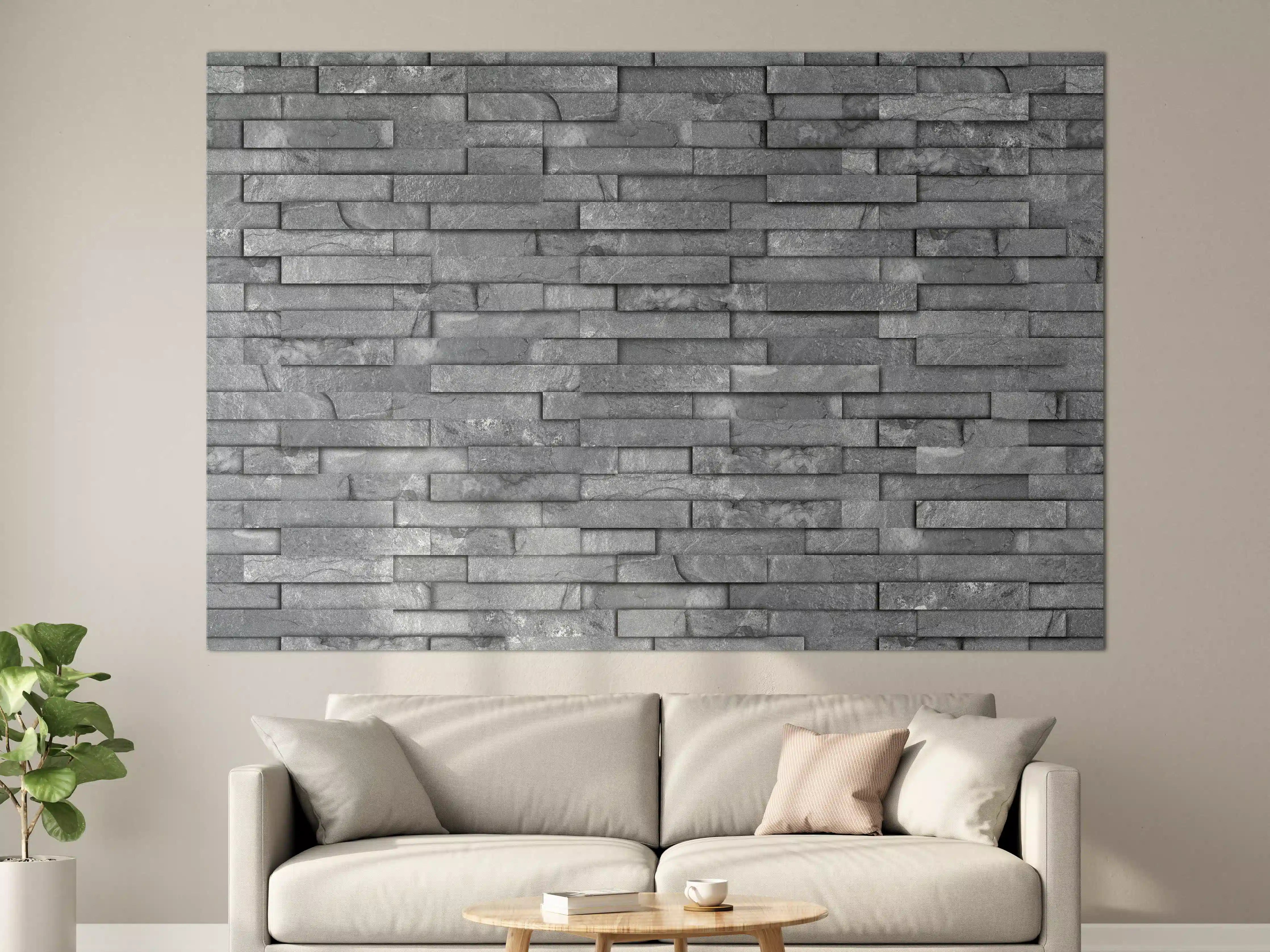 Große Wandbilder - Nahtlose graue Schiefersteinwand Textur
