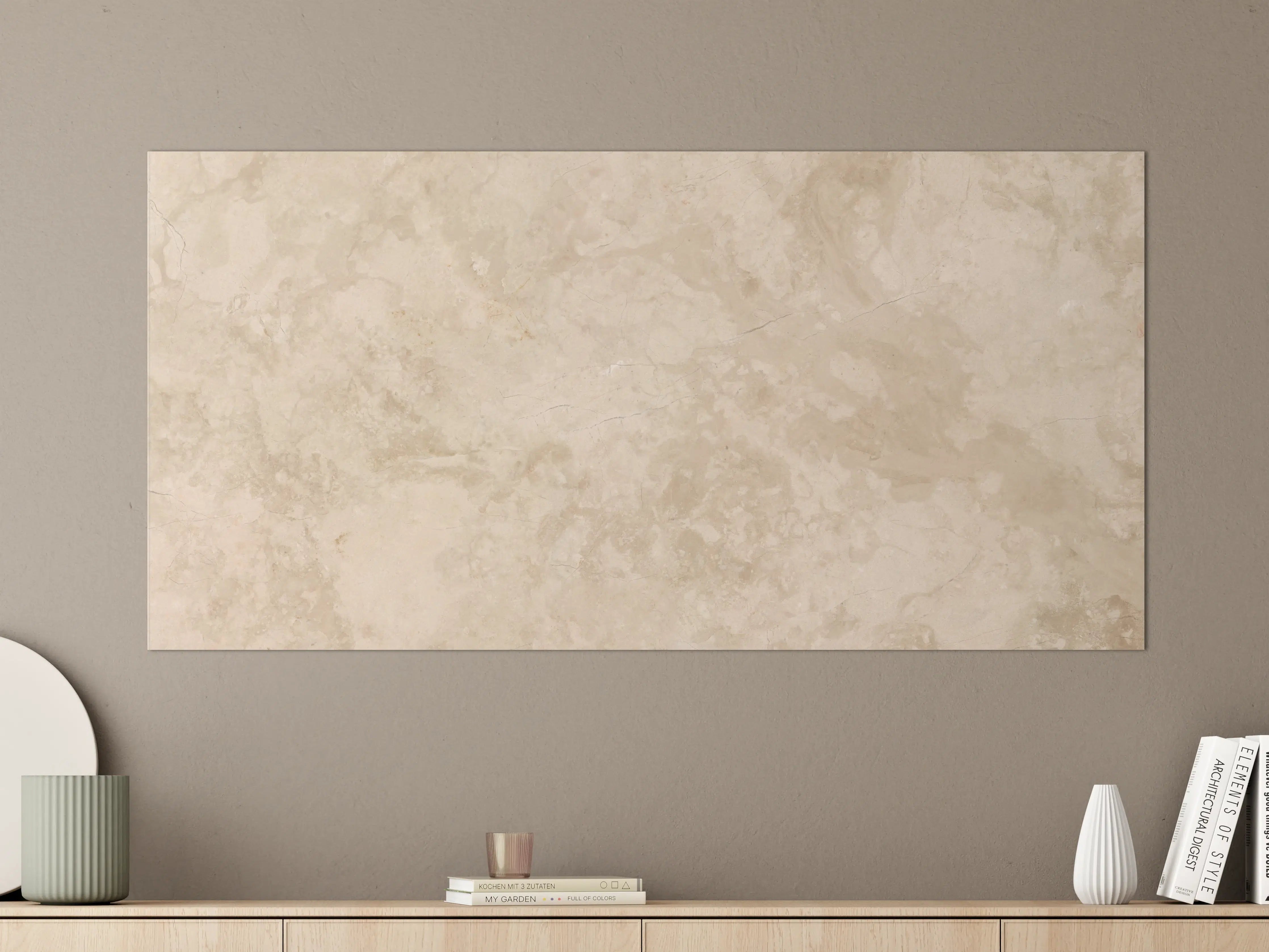 Große Wandbilder - Natürliche Beige Marmor Textur
