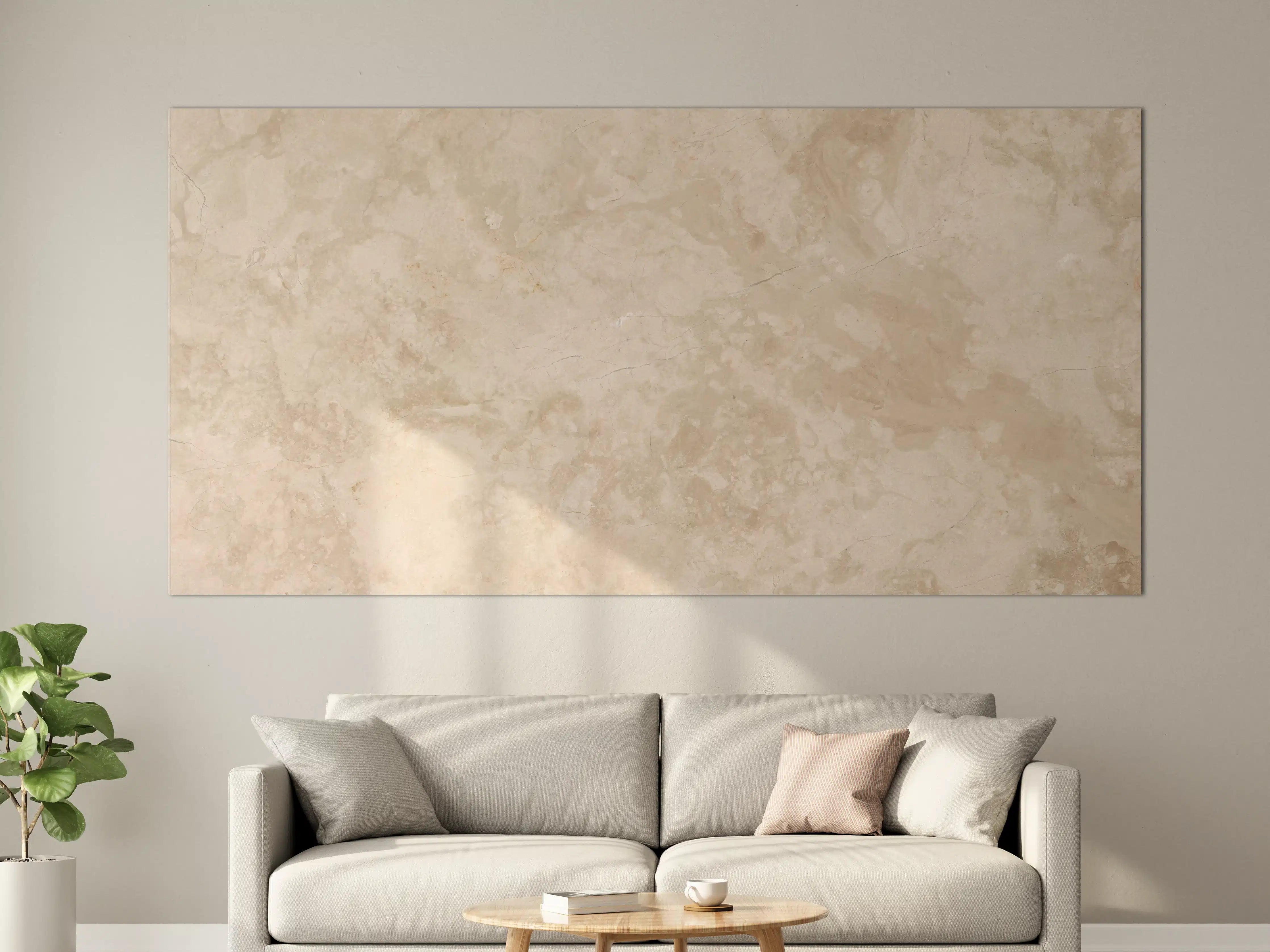 Große Wandbilder - Natürliche Beige Marmor Textur