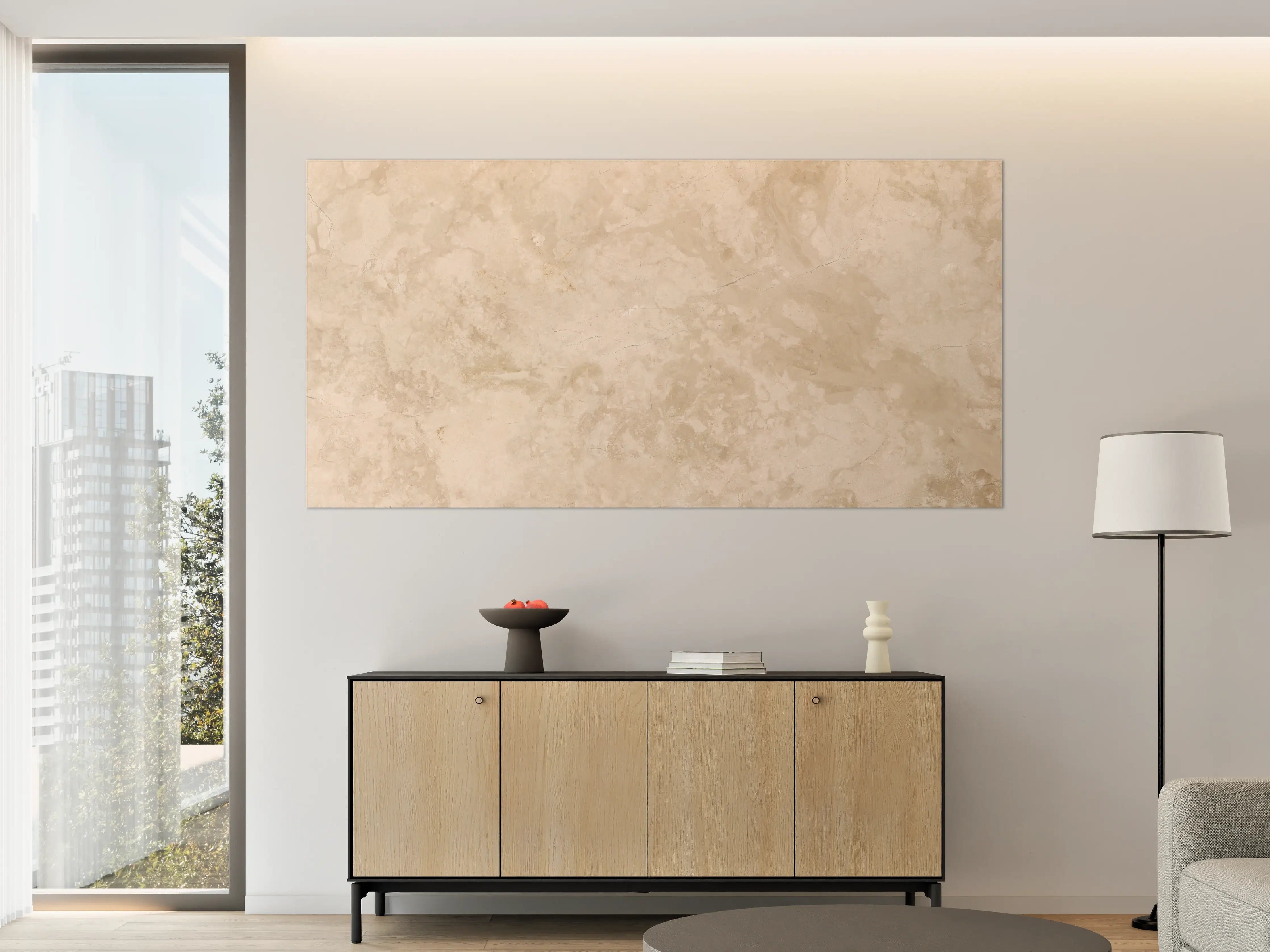 Große Wandbilder - Natürliche Beige Marmor Textur