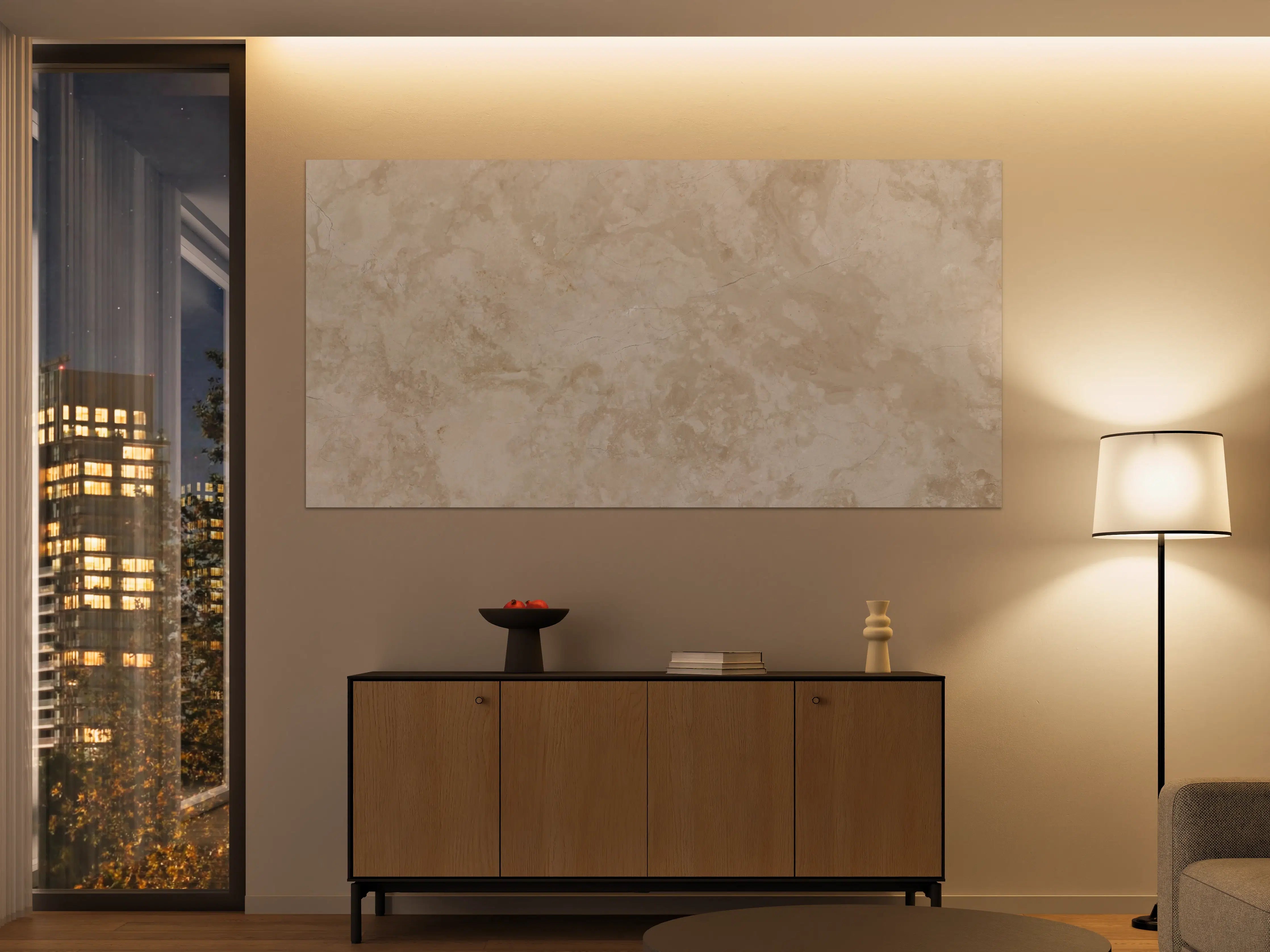 Große Wandbilder - Natürliche Beige Marmor Textur