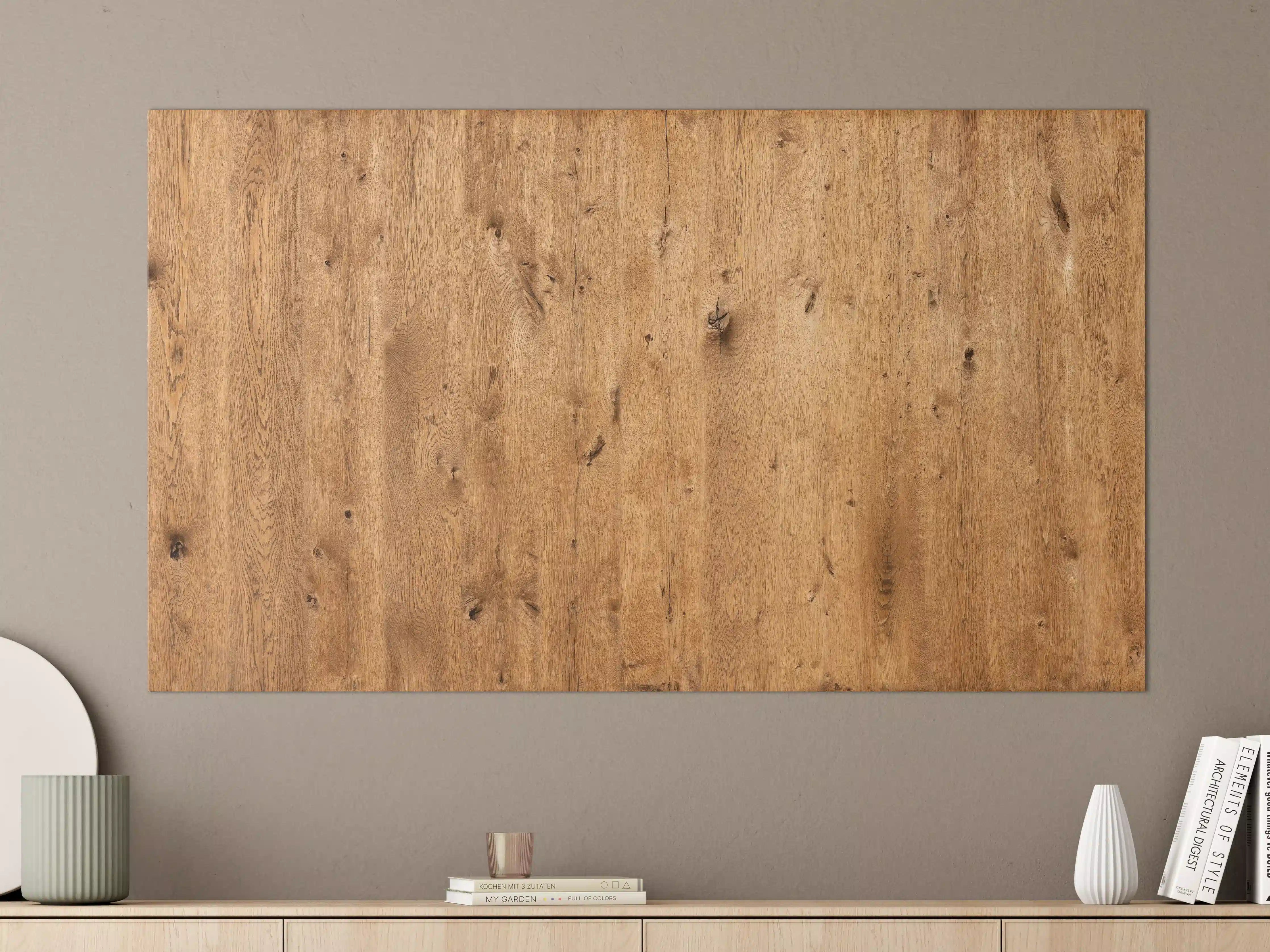 Große Wandbilder - Natürliche Eichenholz-Struktur