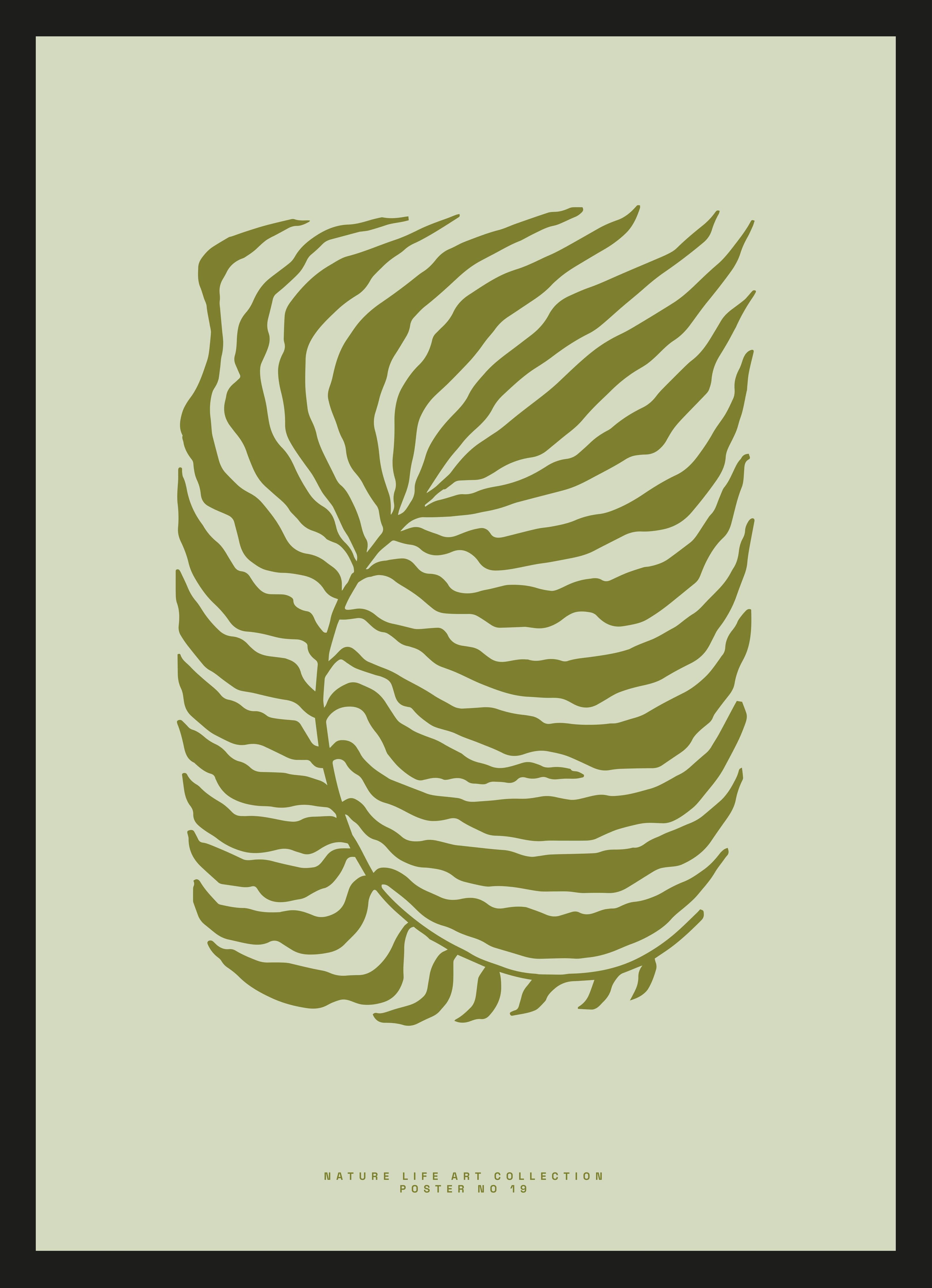 Große Wandbilder-Natur-Design mit grüner Blattstruktur