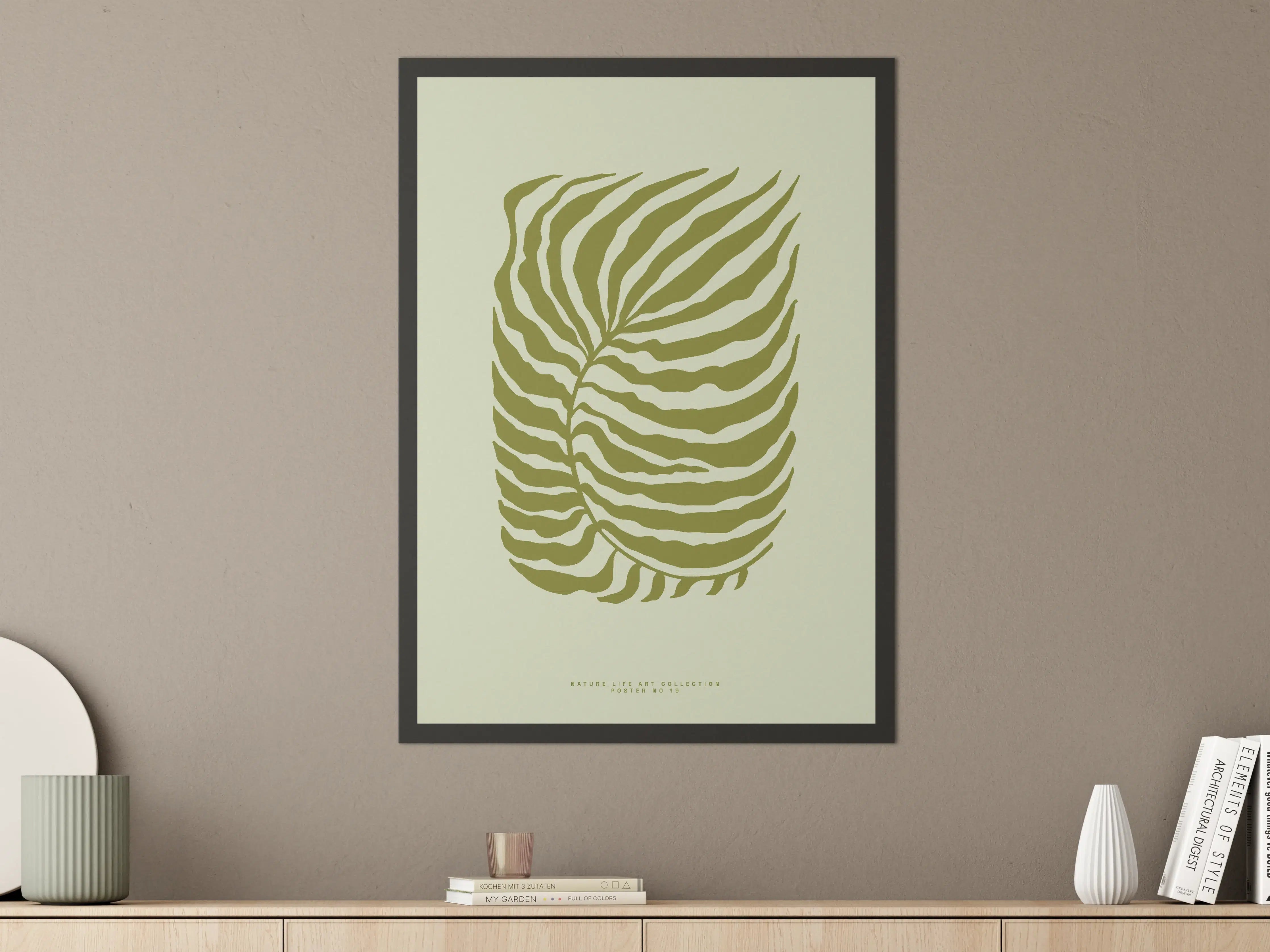 Große Wandbilder - Natur-Design mit grüner Blattstruktur