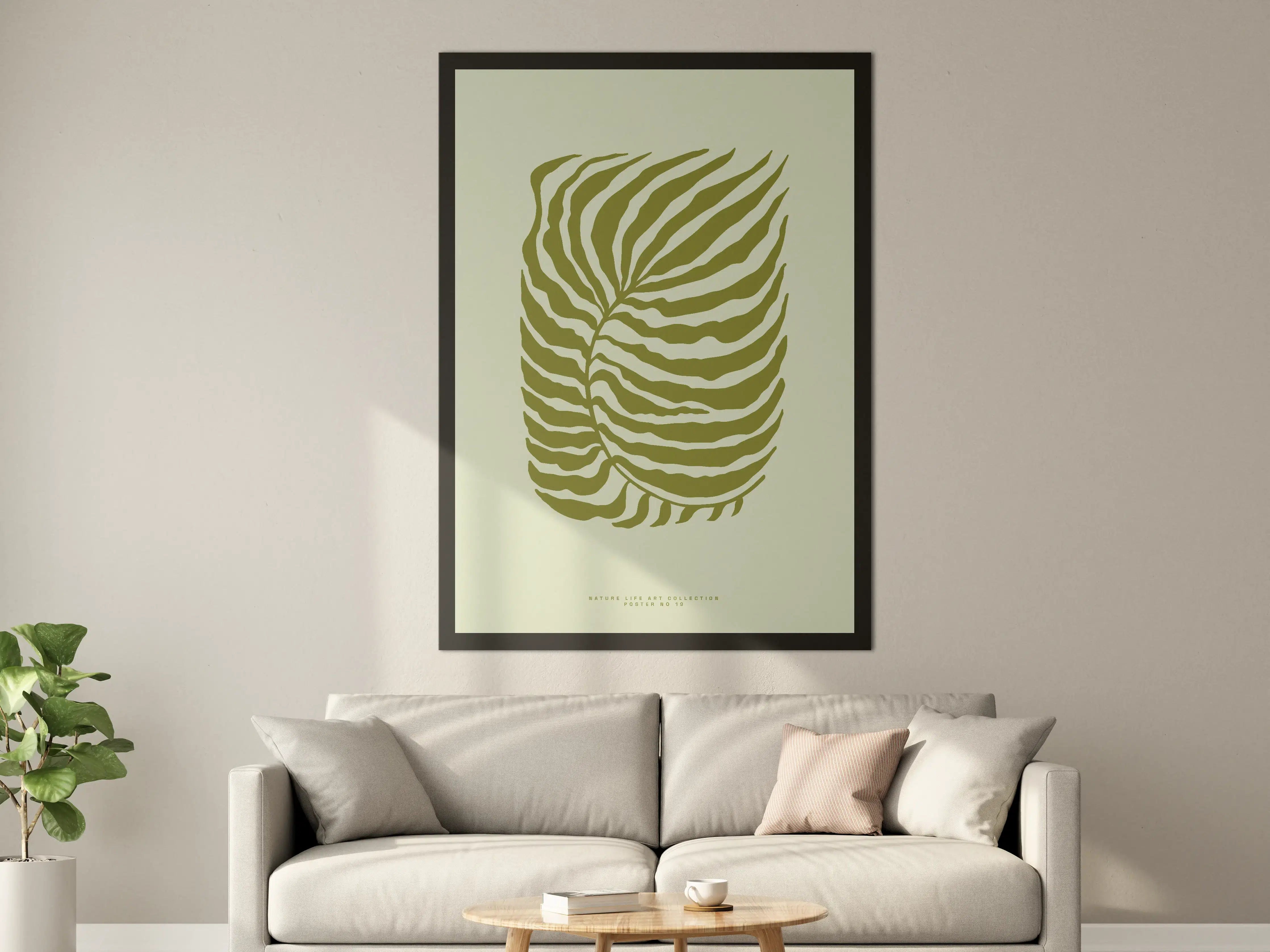 Große Wandbilder - Natur-Design mit grüner Blattstruktur