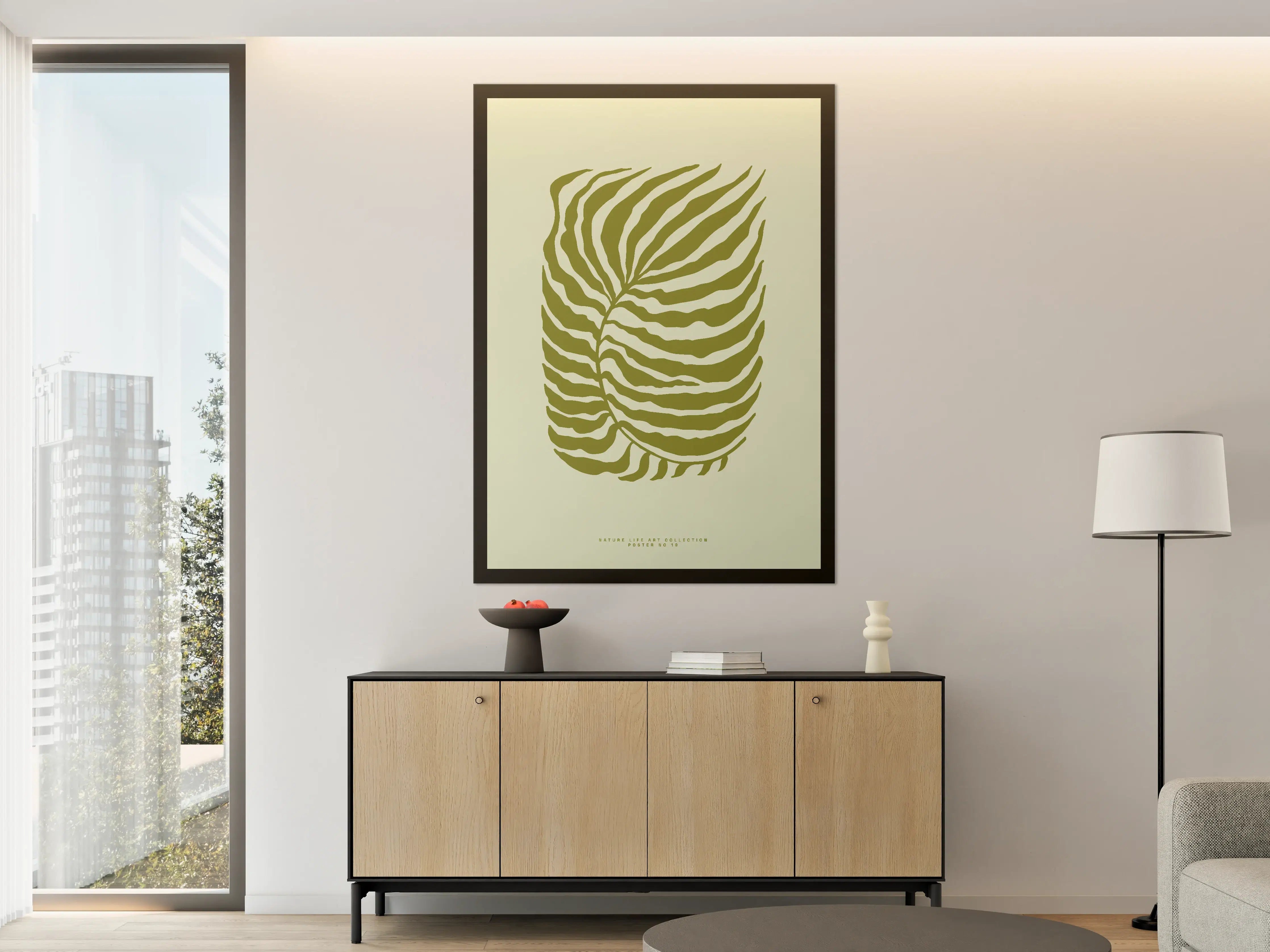 Große Wandbilder - Natur-Design mit grüner Blattstruktur