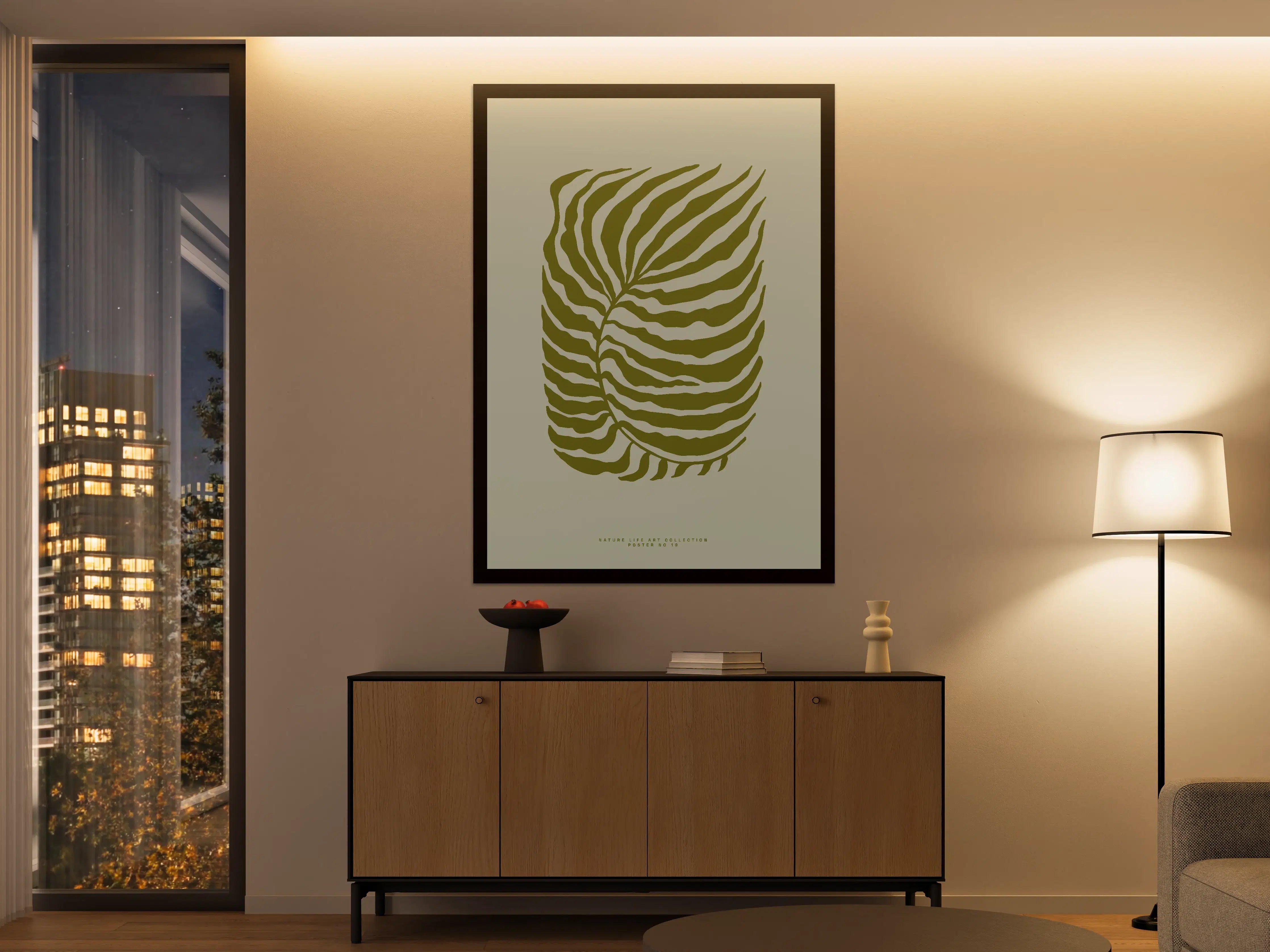 Große Wandbilder - Natur-Design mit grüner Blattstruktur