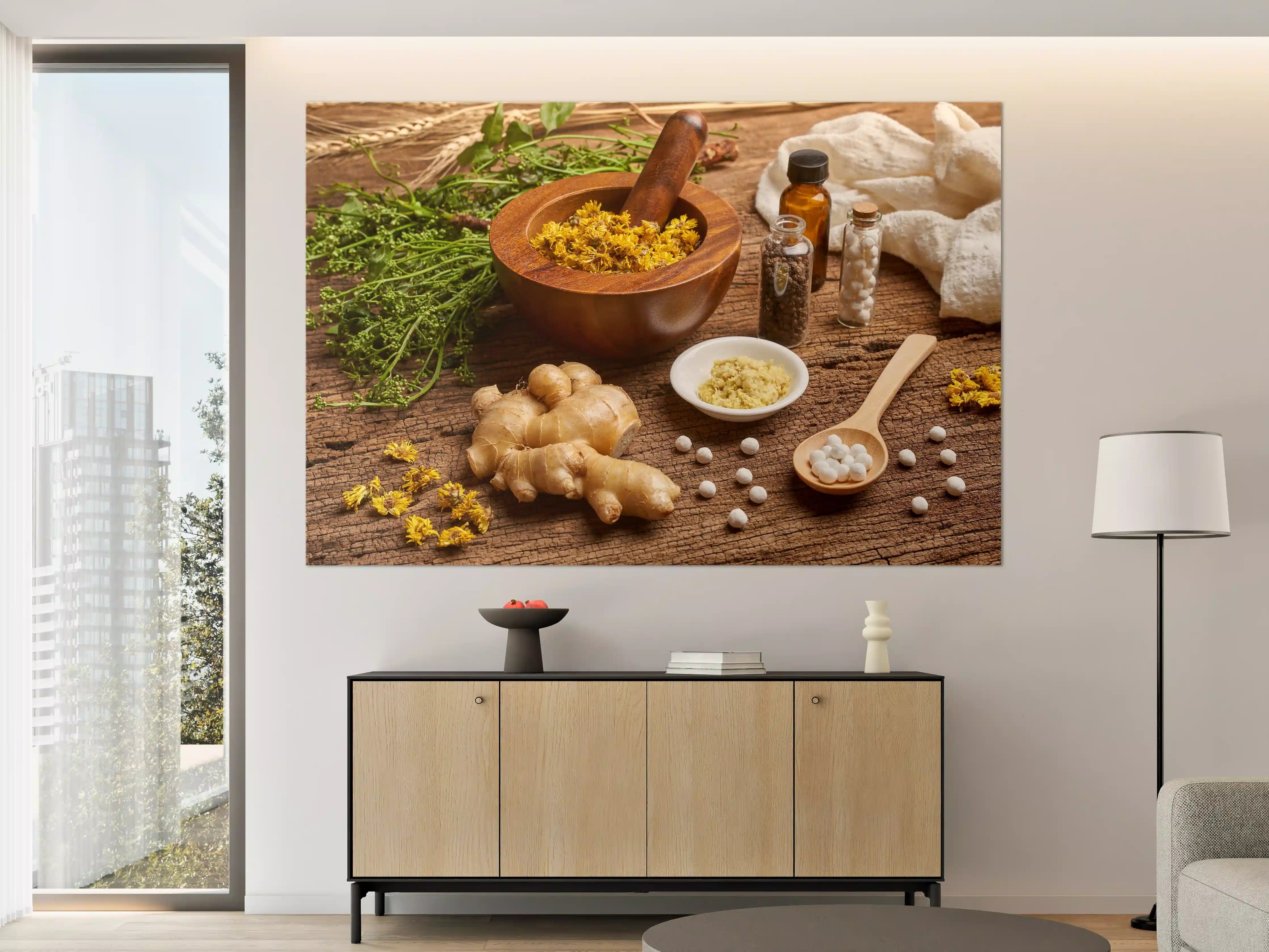 Große Wandbilder - Naturheilkunde Bio-Kräuter Wohlfühlset