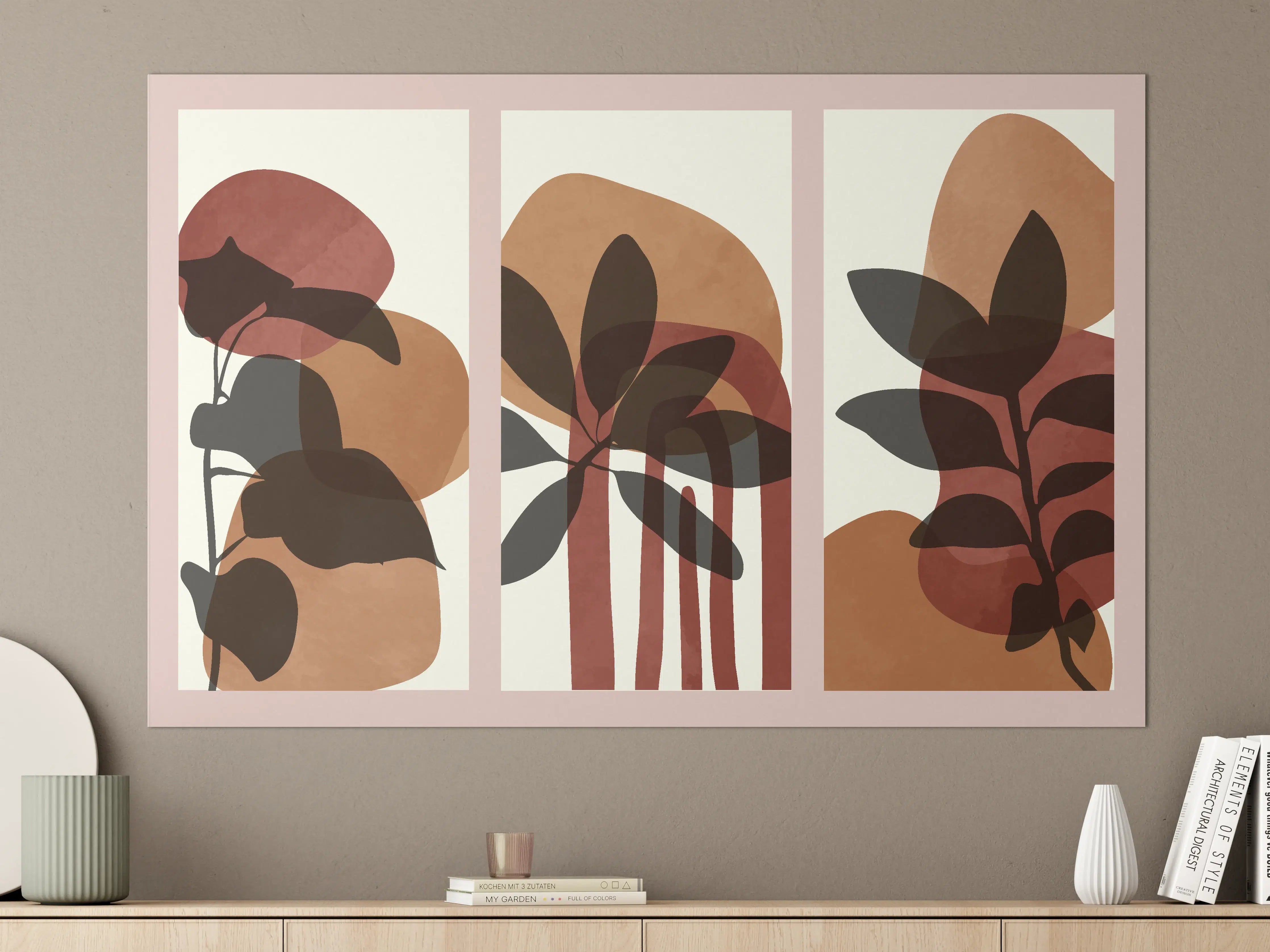 Große Wandbilder - Naturinspirierte Wandkunst mit Erdtönen