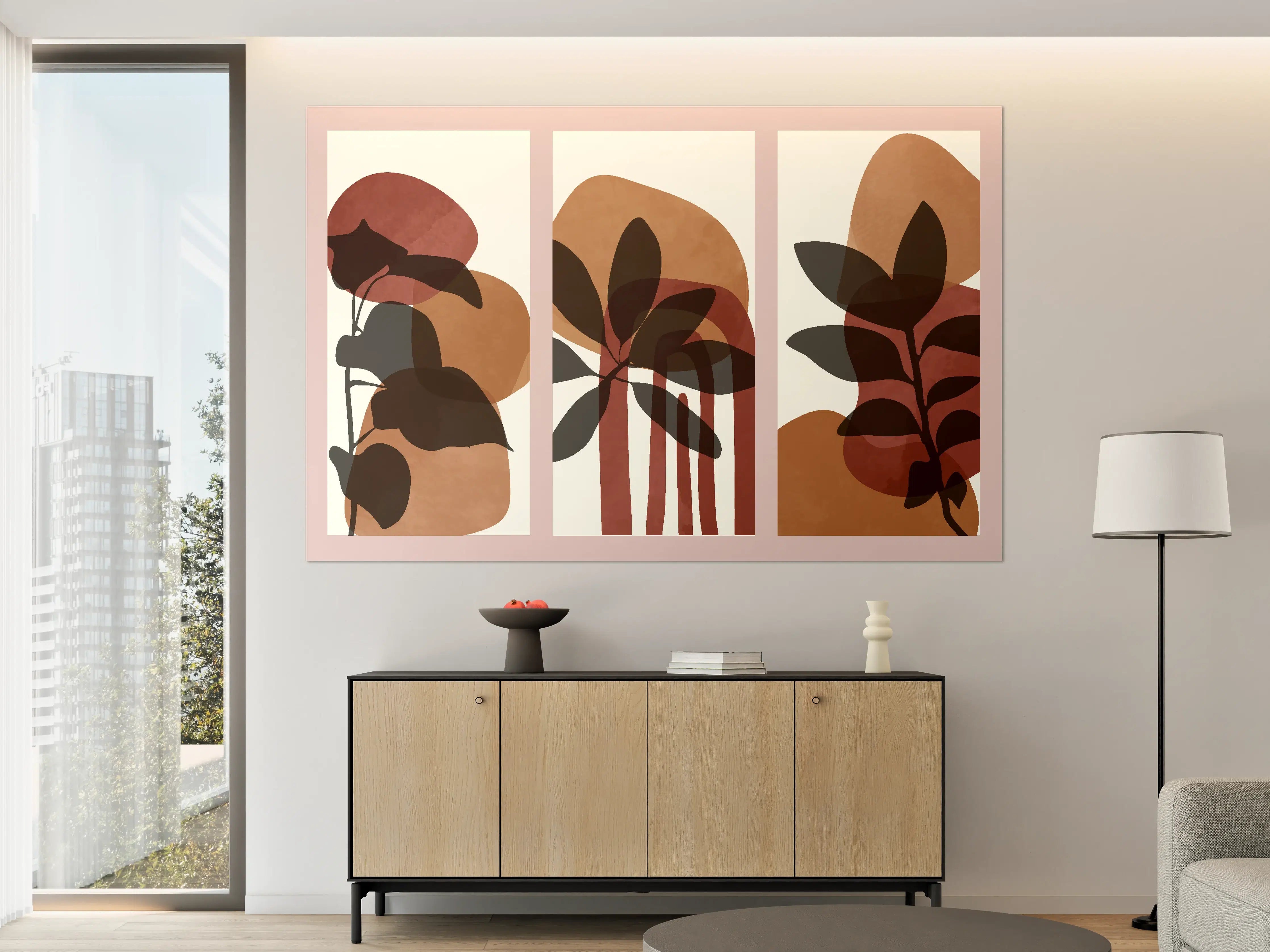 Große Wandbilder - Naturinspirierte Wandkunst mit Erdtönen