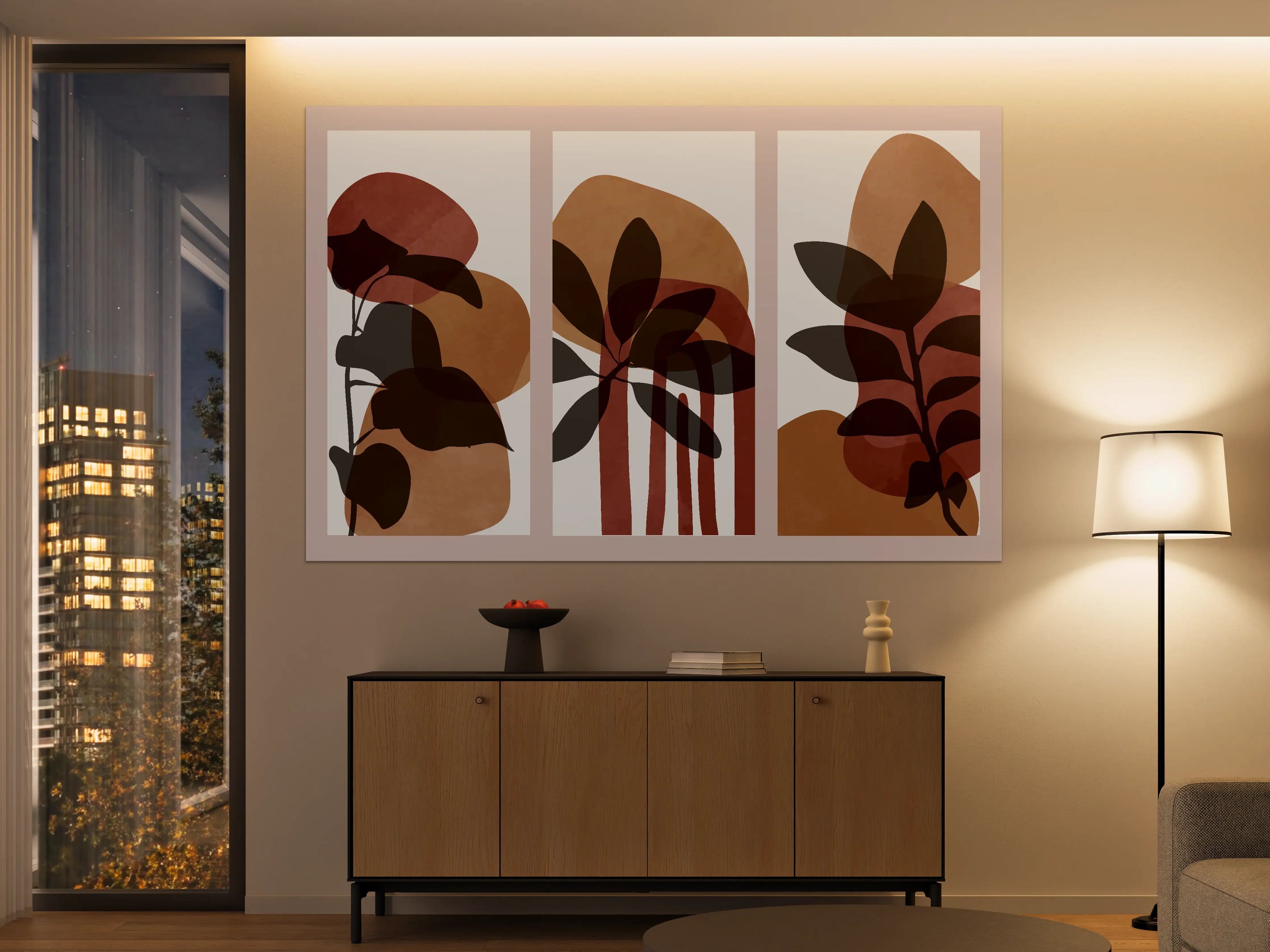 Große Wandbilder - Naturinspirierte Wandkunst mit Erdtönen
