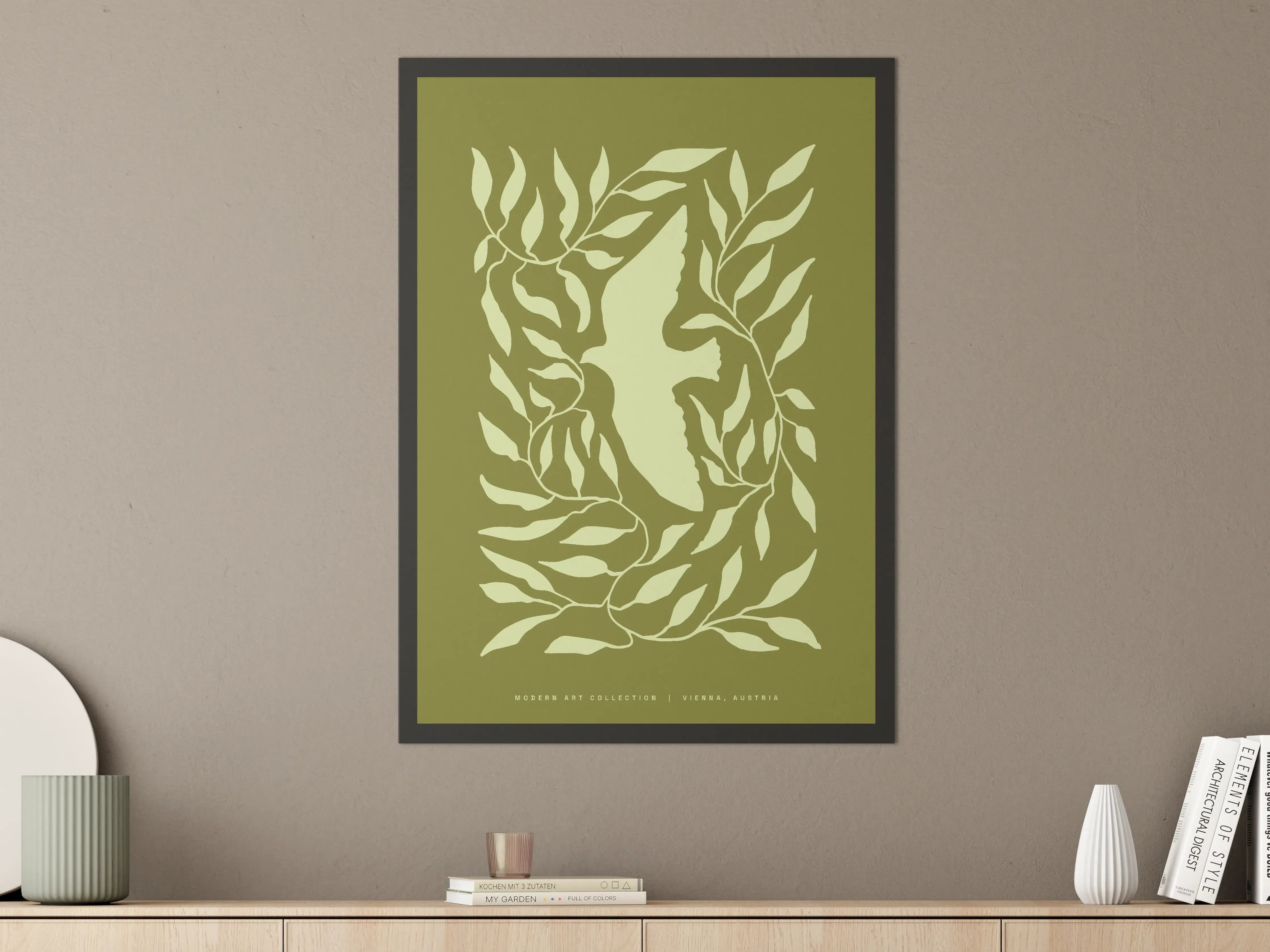 Große Wandbilder - Naturporträt mit stilisiertem Gesicht