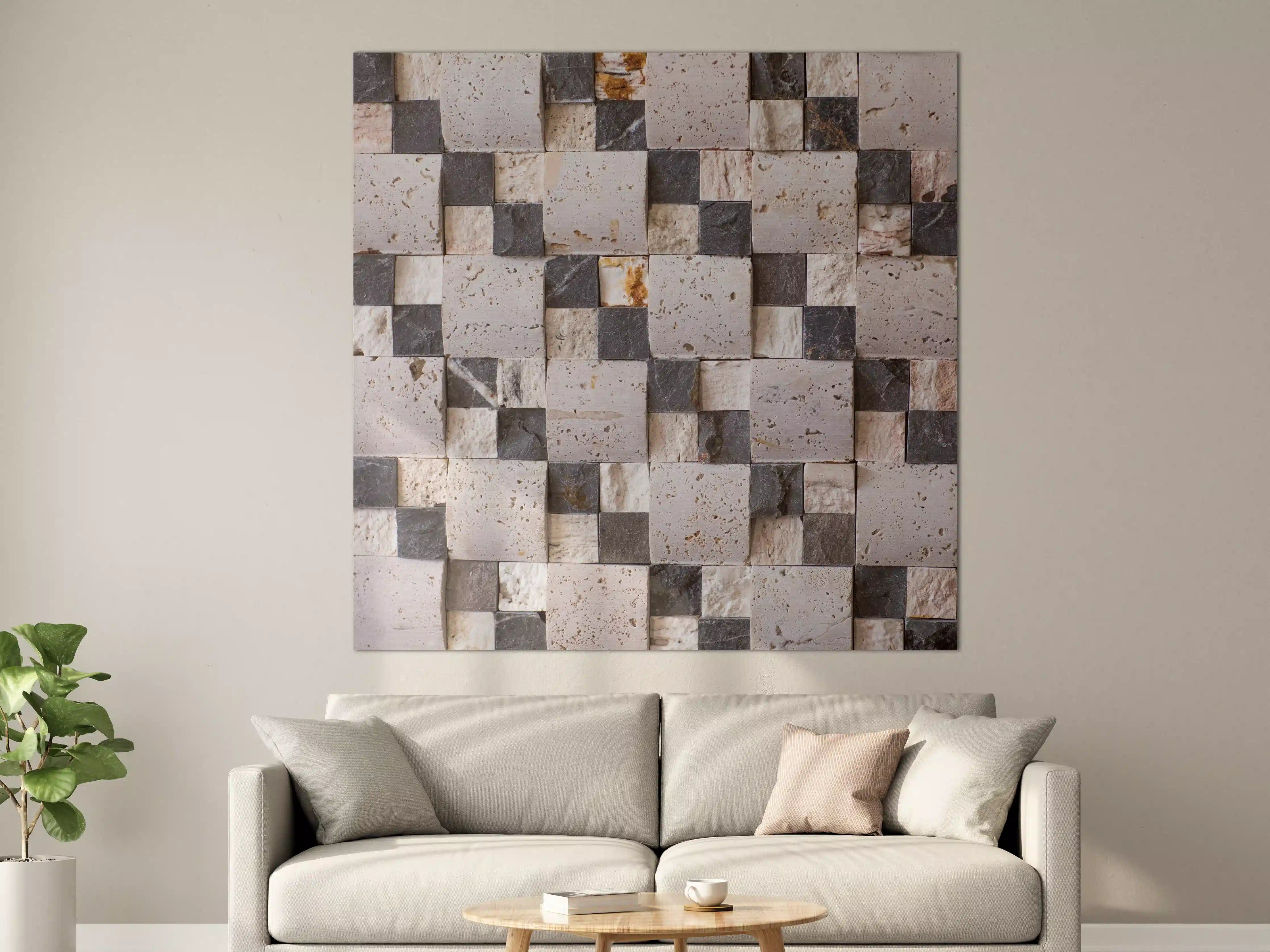 Große Wandbilder - Natursteinmuster mit kreativer Textur