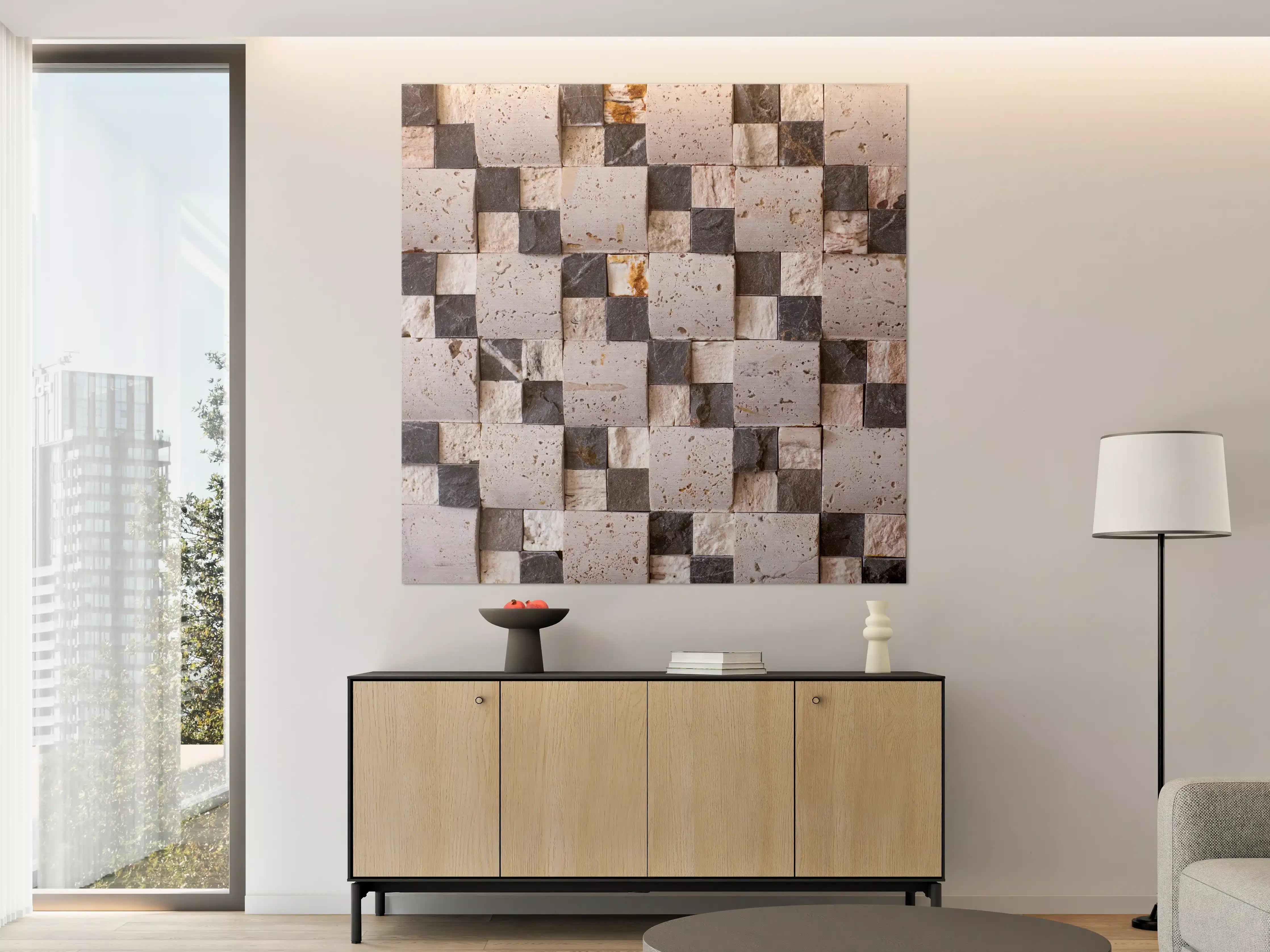 Große Wandbilder - Natursteinmuster mit kreativer Textur