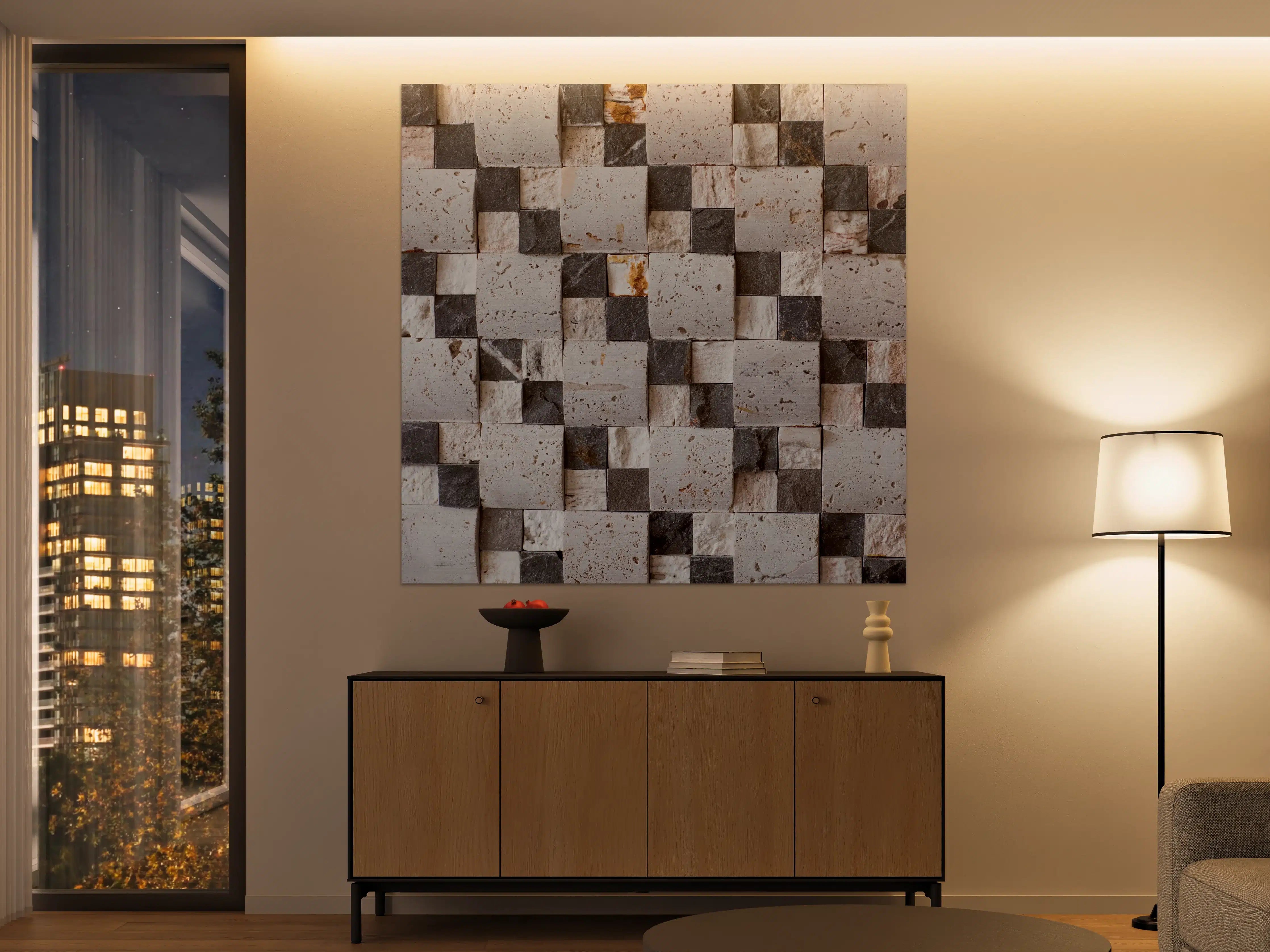 Große Wandbilder - Natursteinmuster mit kreativer Textur