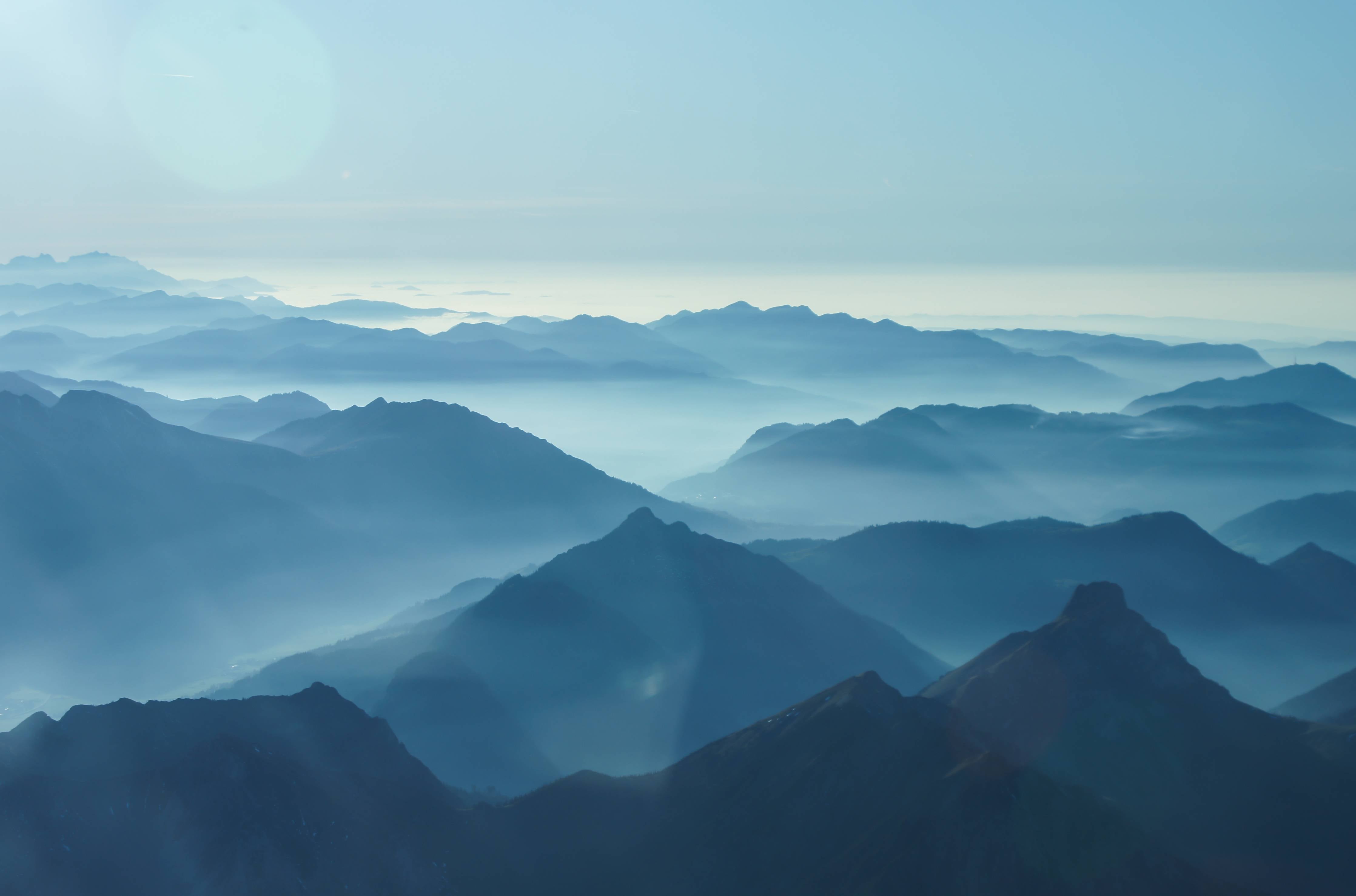 Große Wandbilder-Nebelschwaden in den Tälern des Voralpenlandes