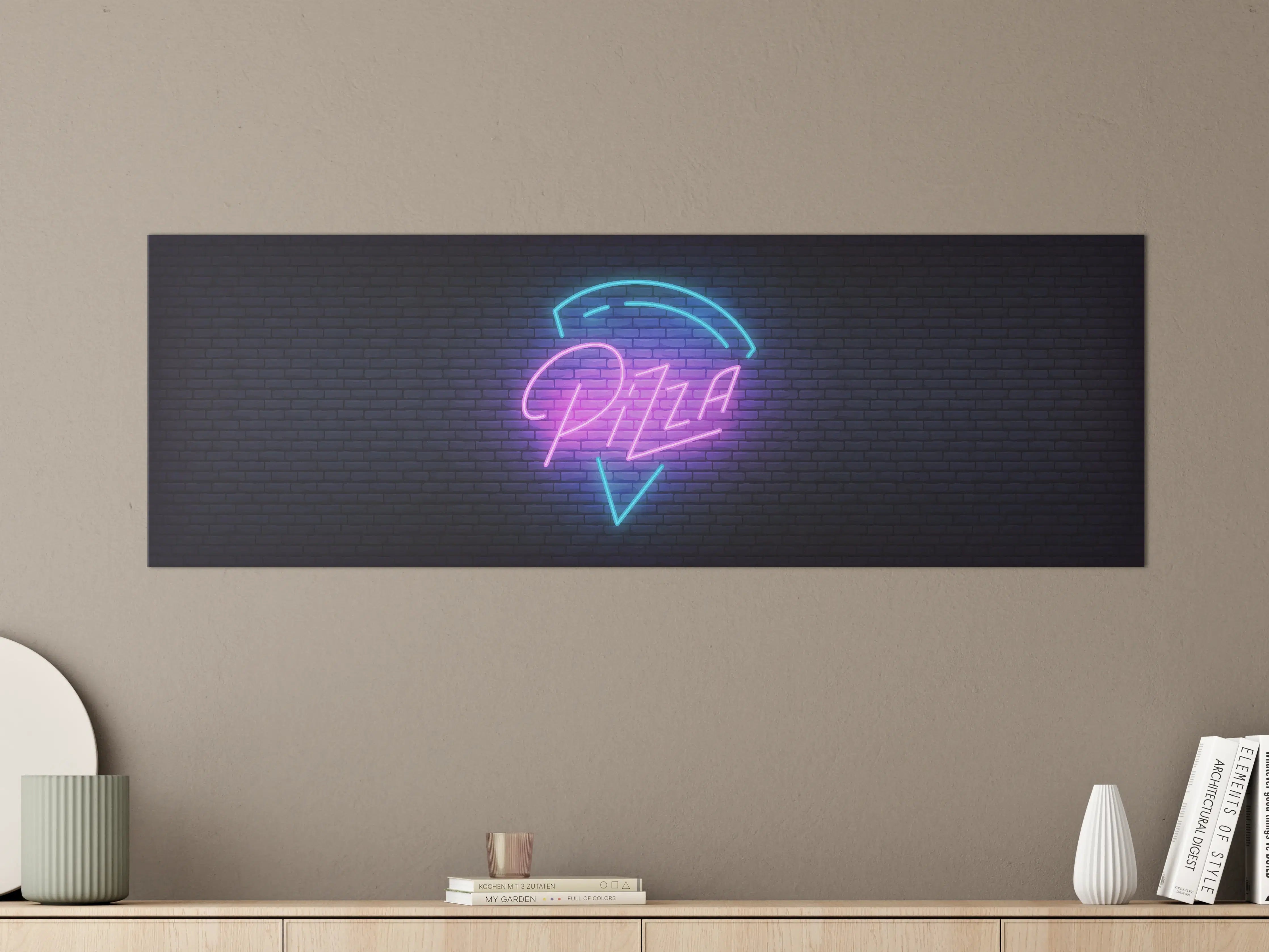 Große Wandbilder - Neon Pizza Schild
