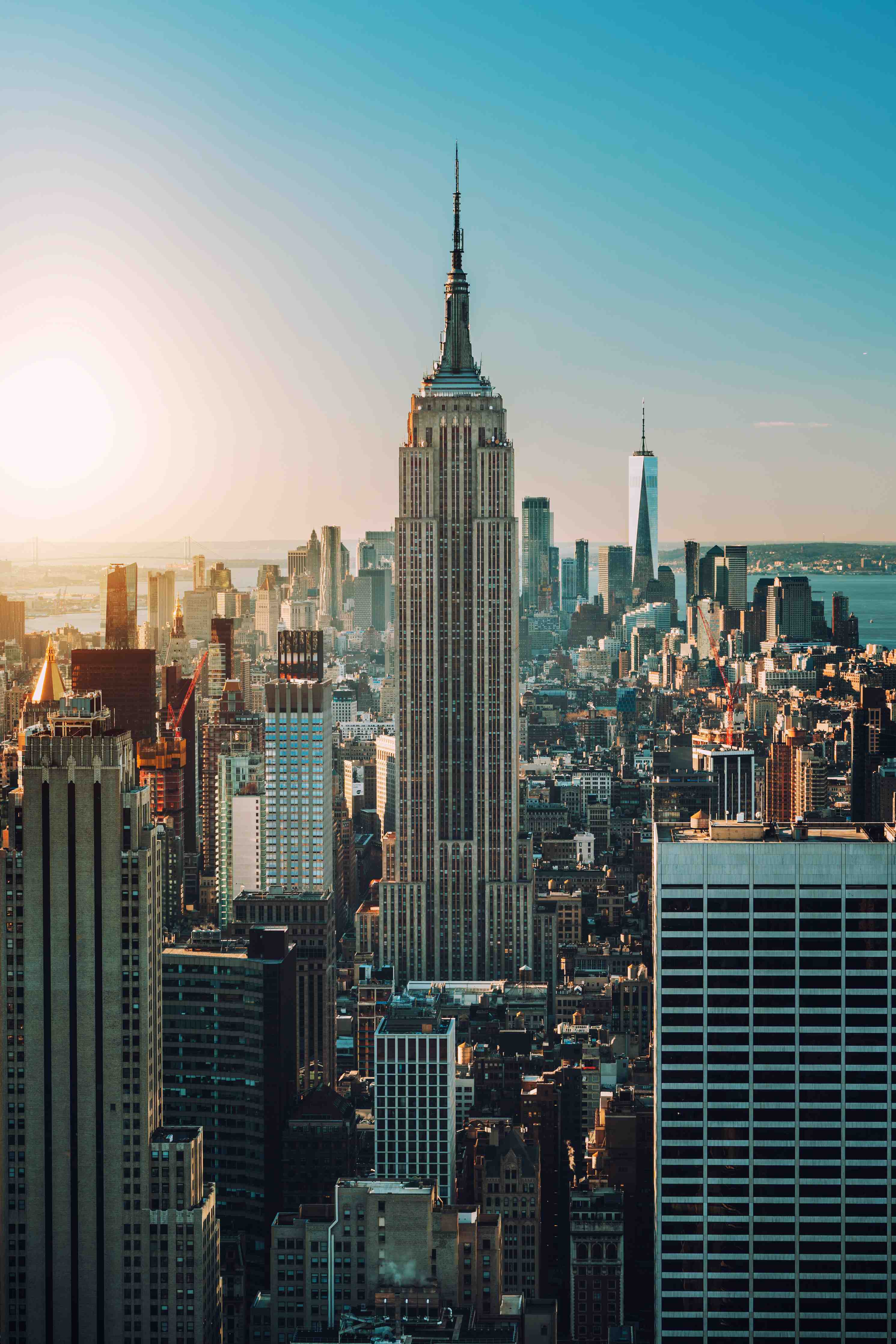 Große Wandbilder-New York City Skyline bei Sonnenuntergang
