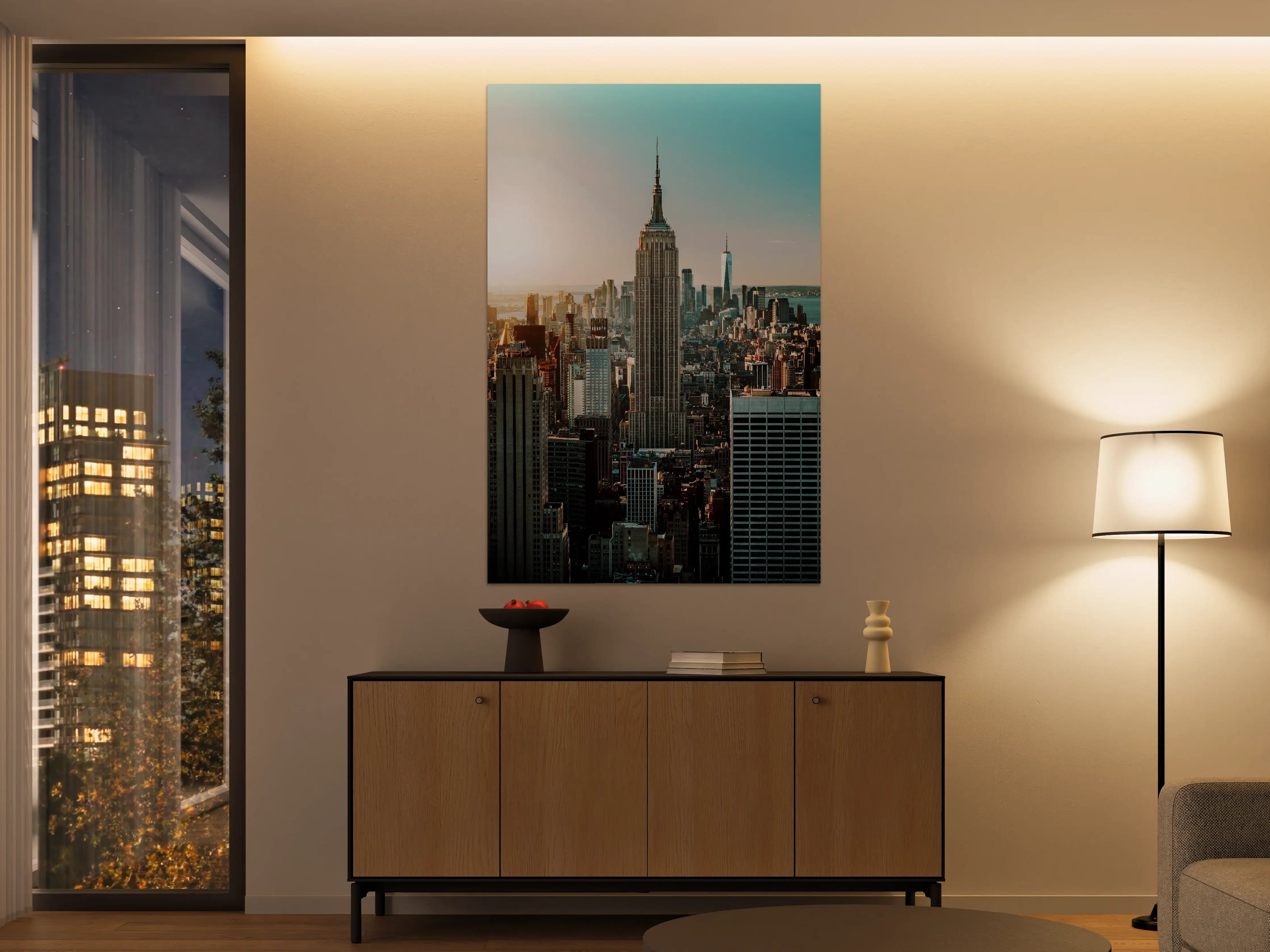 Große Wandbilder - New York City Skyline bei Sonnenuntergang