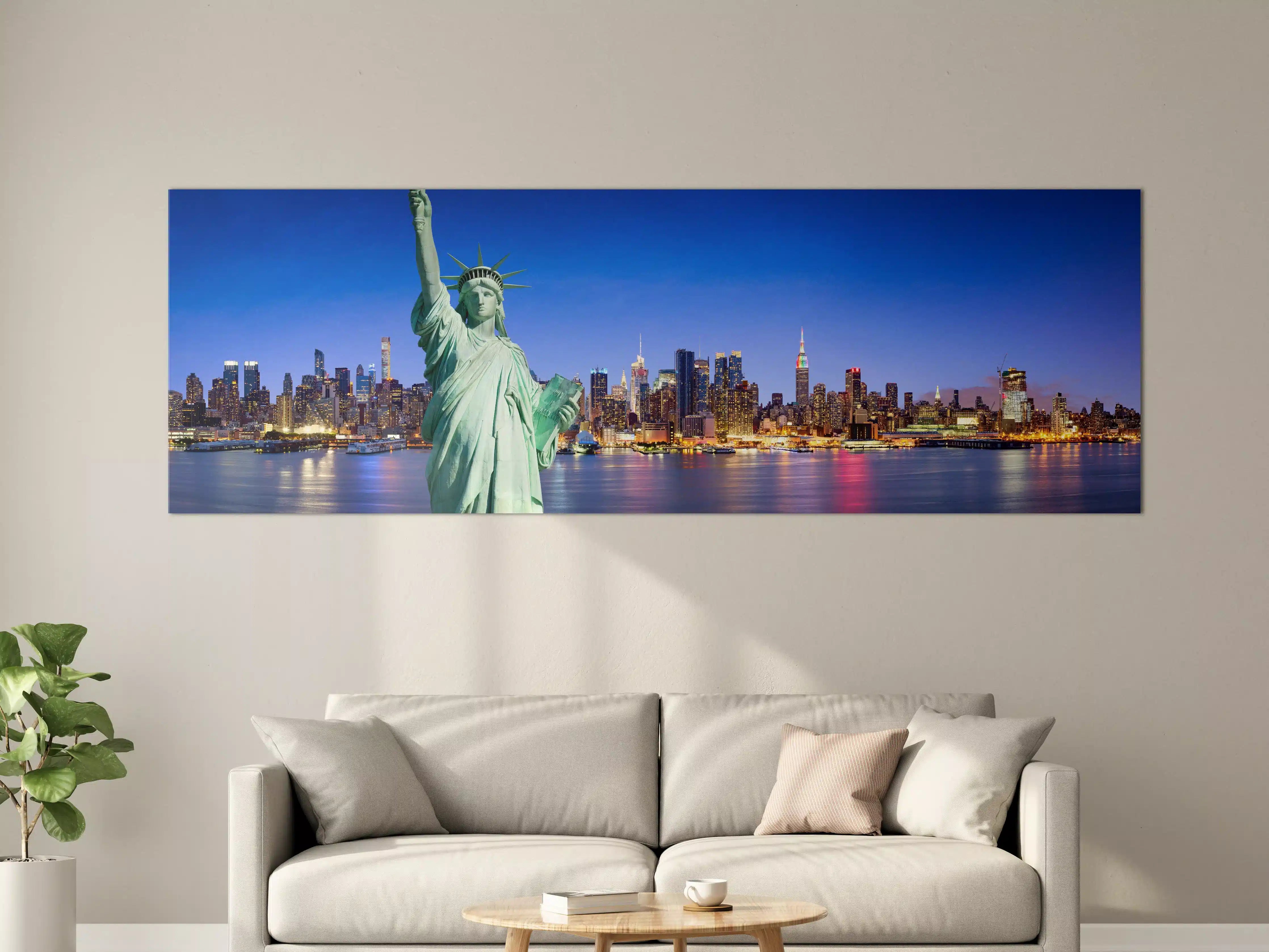 Große Wandbilder - New York Skyline Blau-Türkis