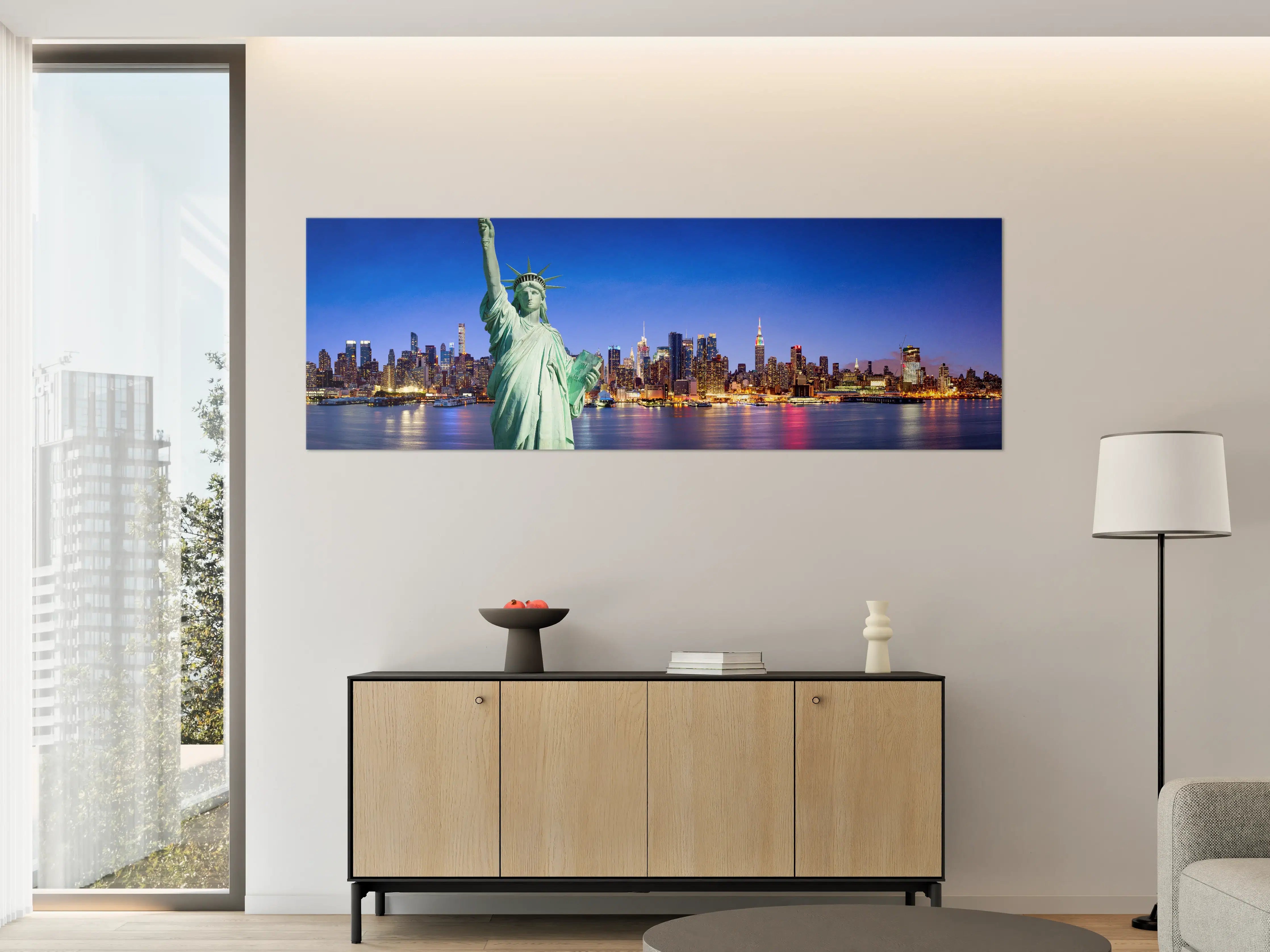 Große Wandbilder - New York Skyline Blau-Türkis