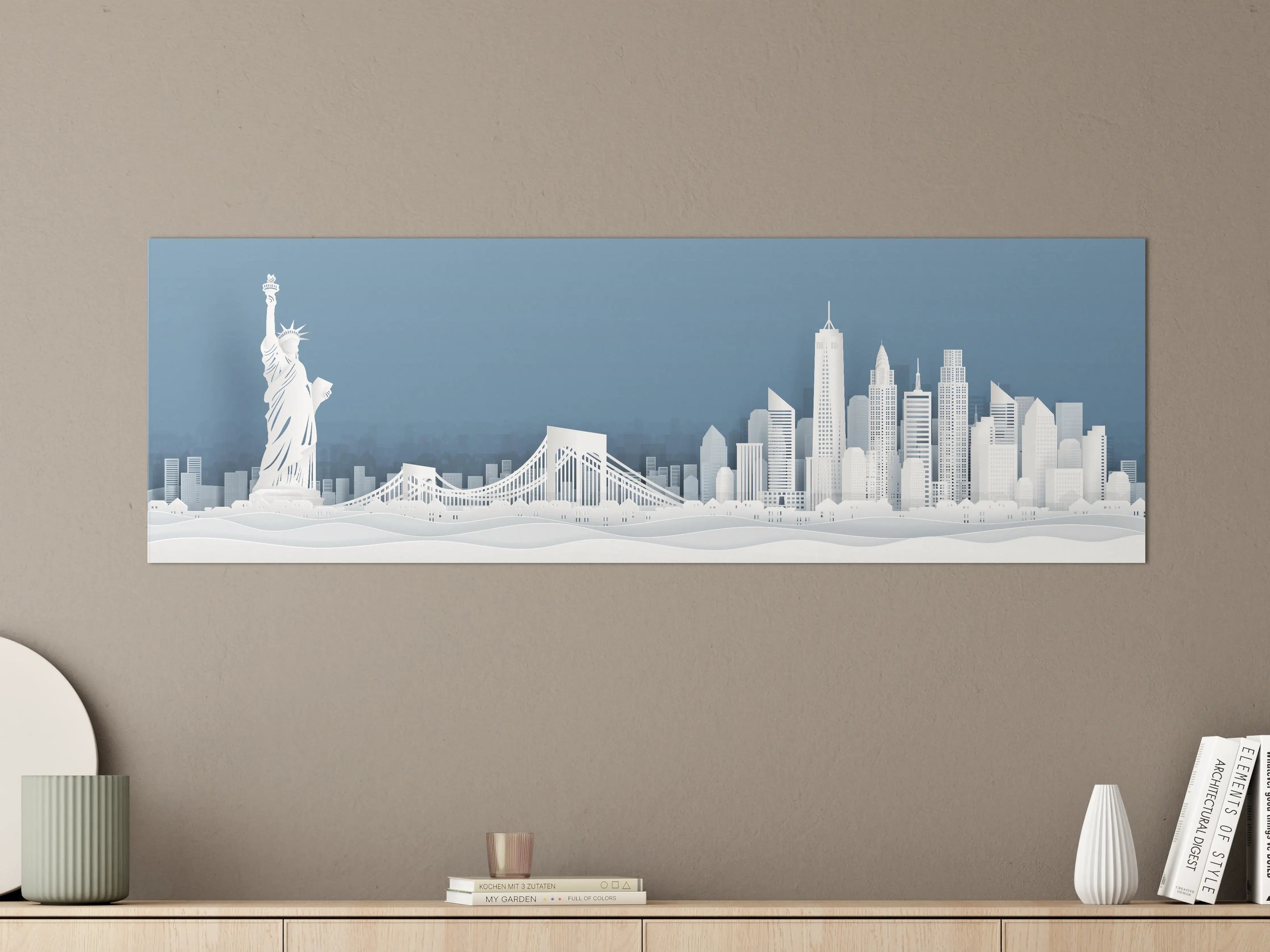 Große Wandbilder - New York Skyline Papierkunst