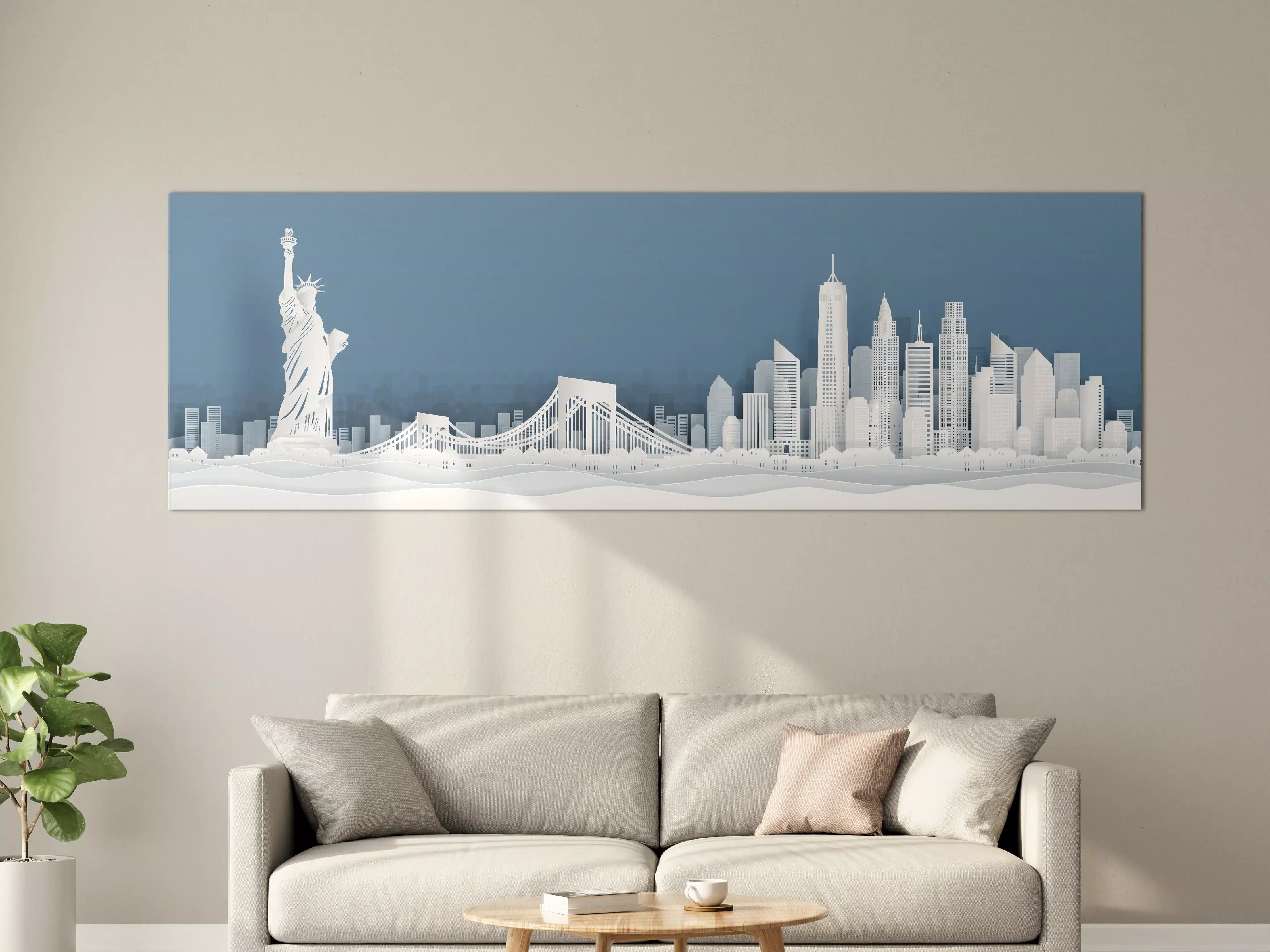 Große Wandbilder - New York Skyline Papierkunst