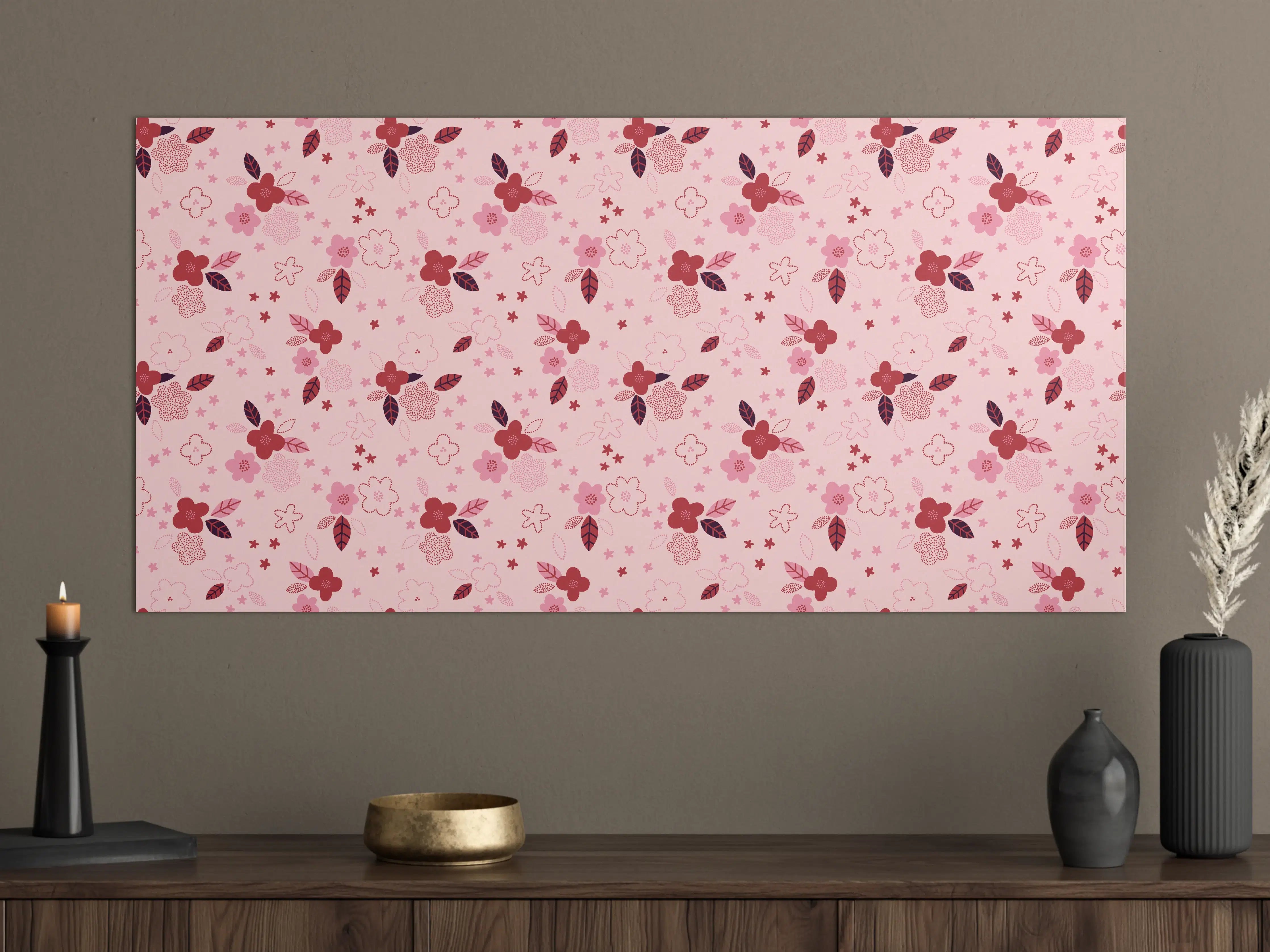 Große Wandbilder - Niedliche Schmetterlingsmuster mit rosa Tönen