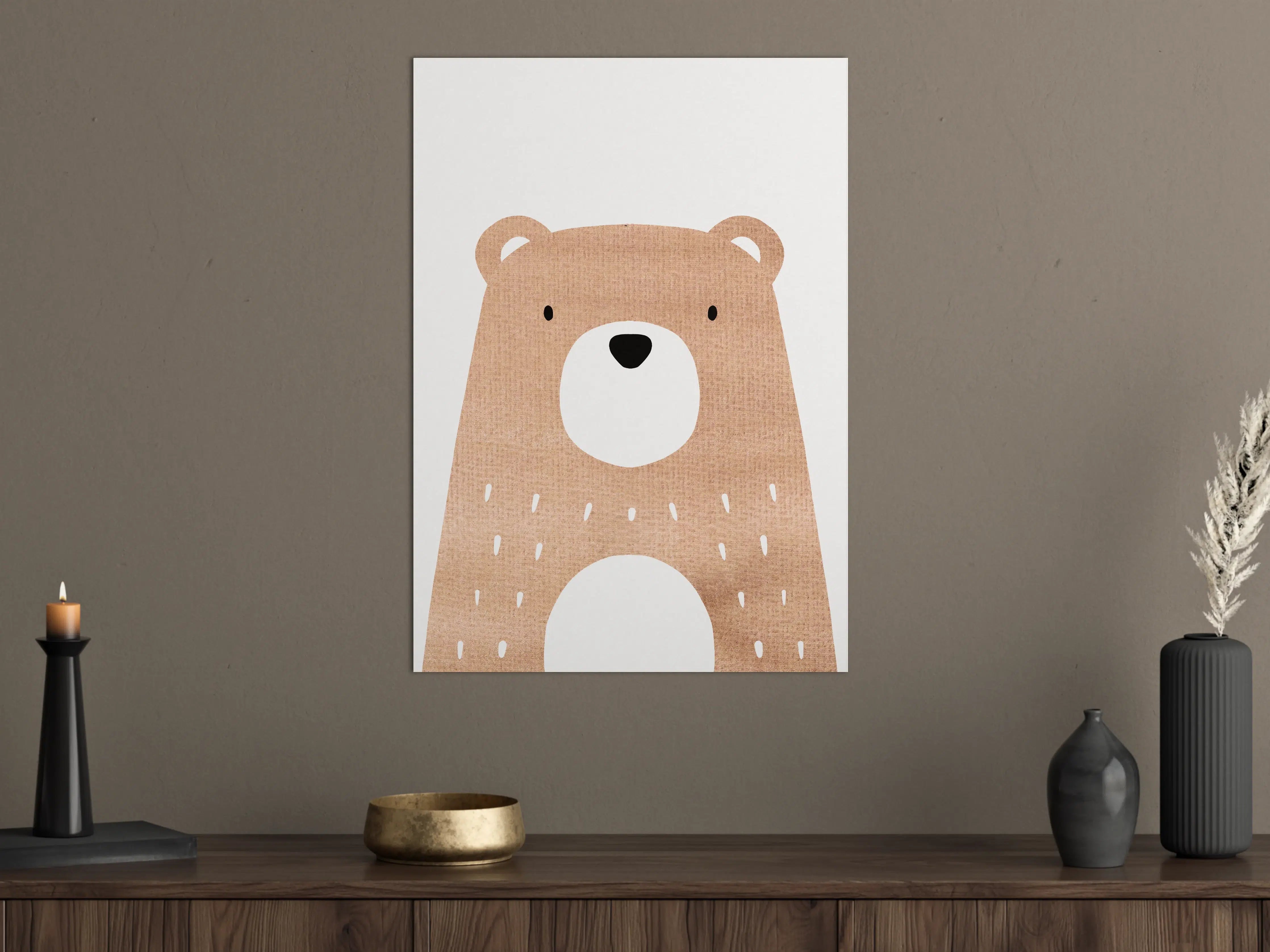 Große Wandbilder - Niedlicher Bär Wandbild