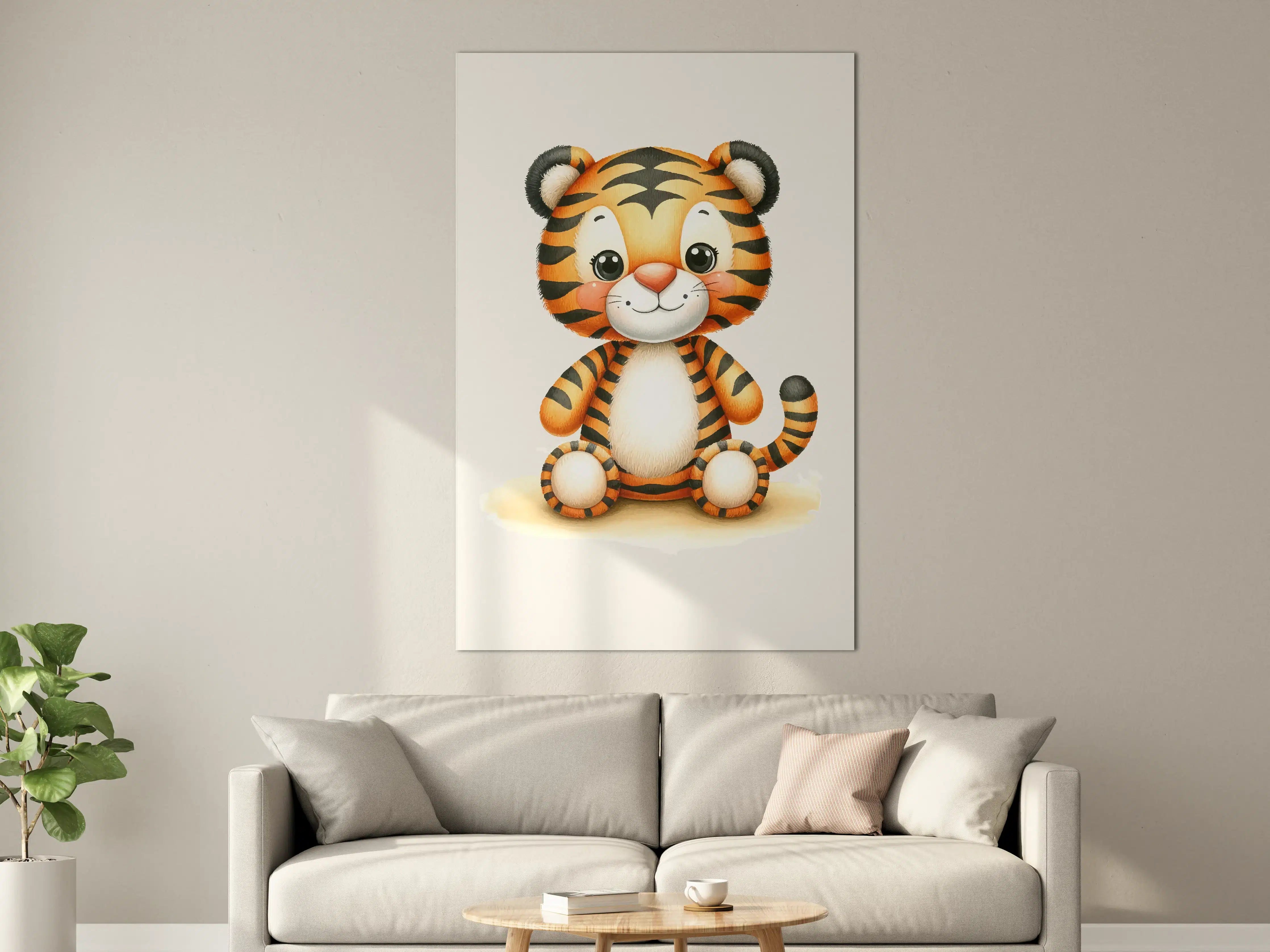 Große Wandbilder - Niedlicher Tiger-Kuscheltier-Bär